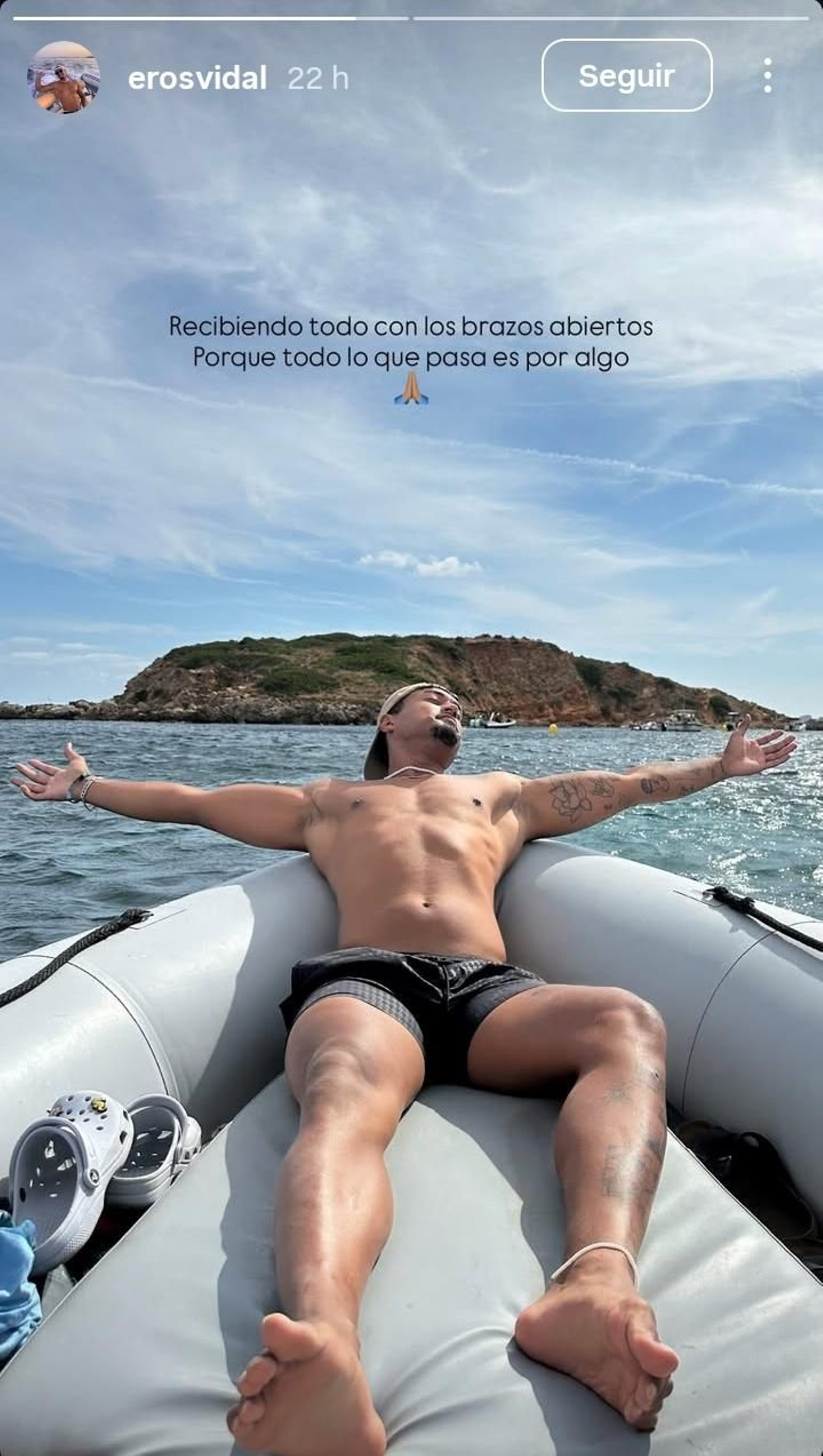 Una de las últimas 'stories' que ha compartido Eros en Instagram. Una de las últimas 'stories' que ha compartido Eros en Instagram.