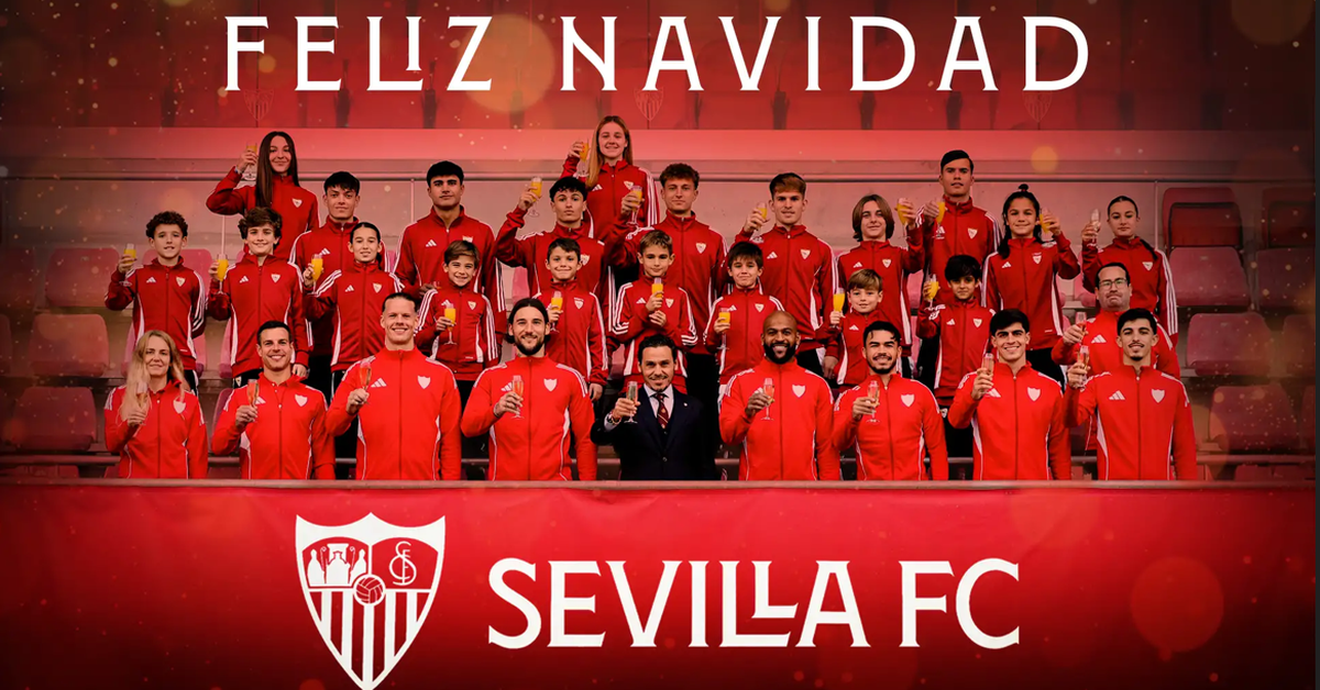 Brindis por una feliz Navidad con todos los capitanes del Sevilla