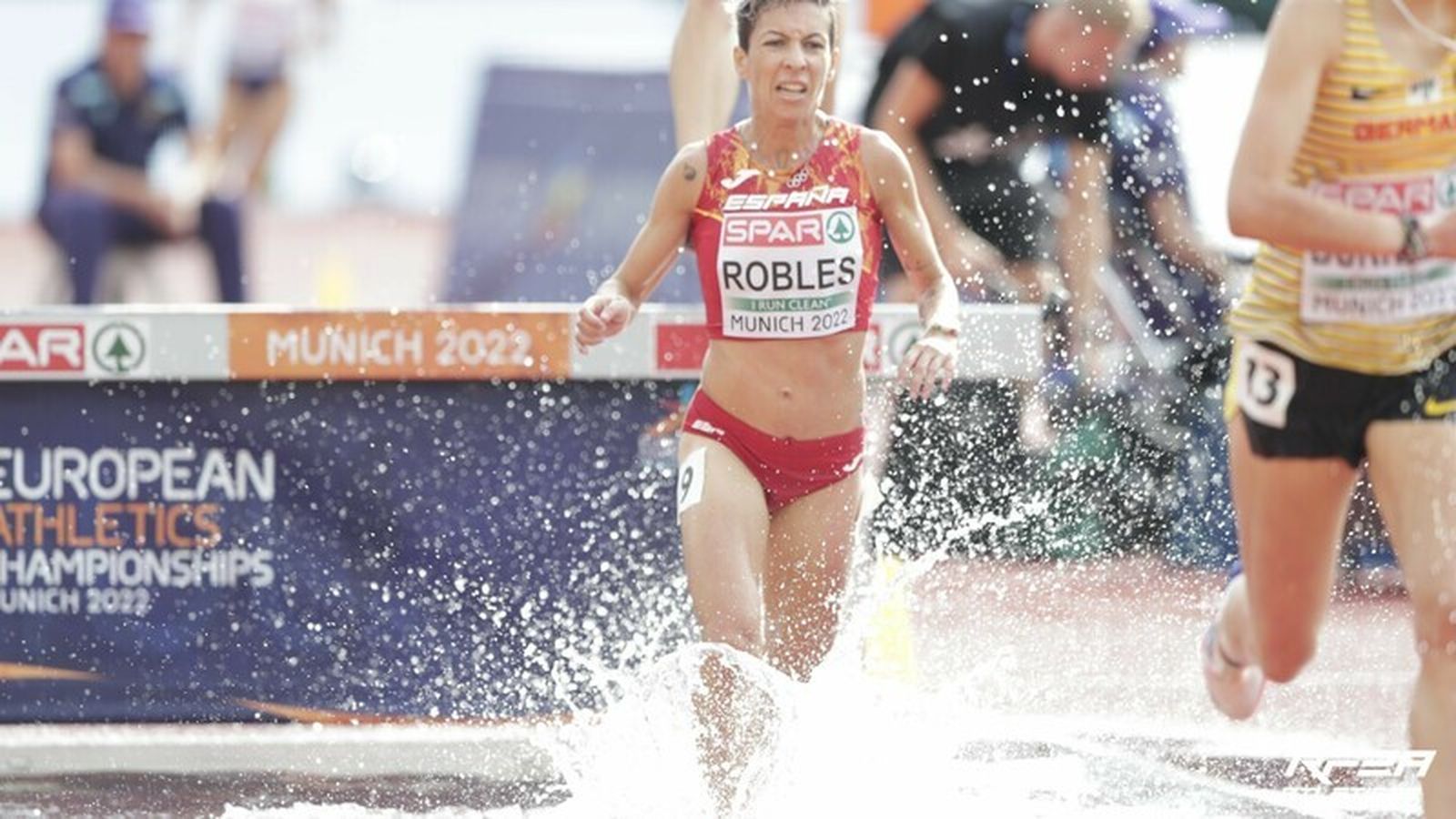 Carolina Robles, en los campeonatos de Europa de atletismo.