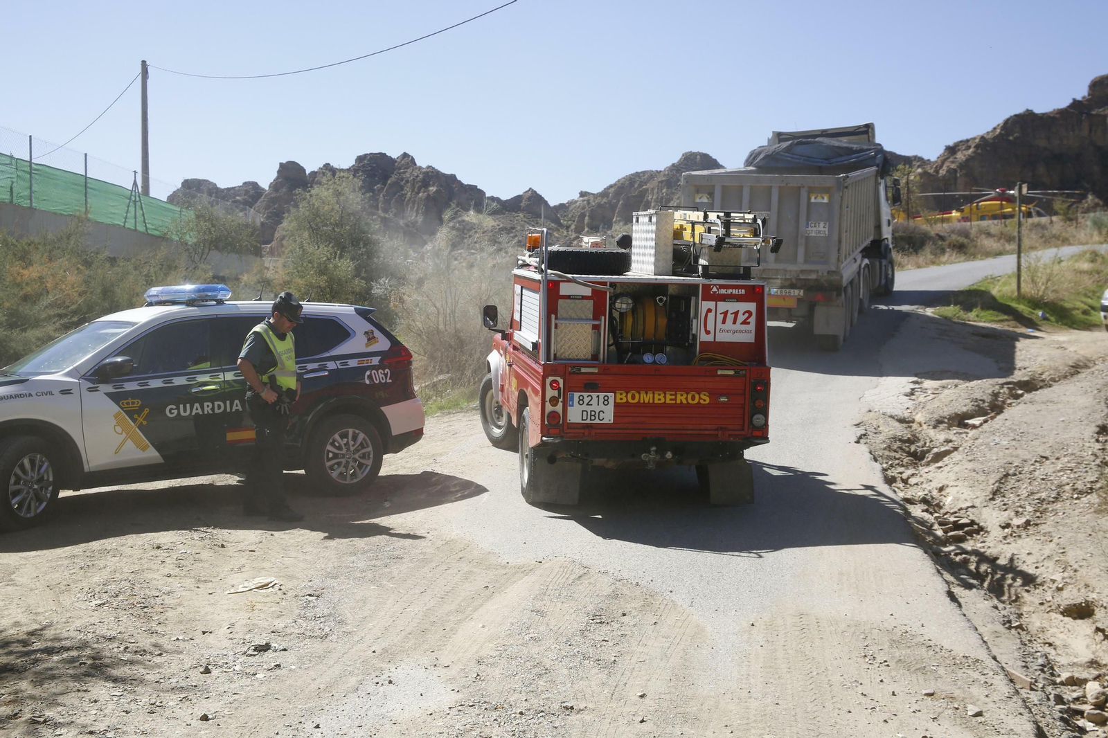 Imágenes tras la explosión de la pirotecnia de Guadix