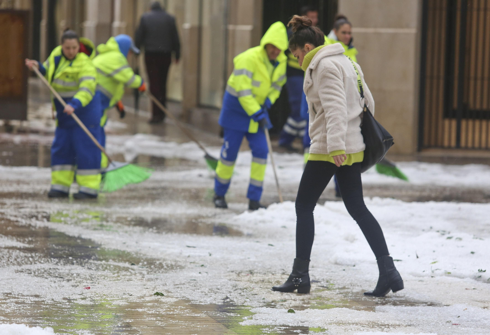 Fotos de la fuerte granizada registrada en Málaga