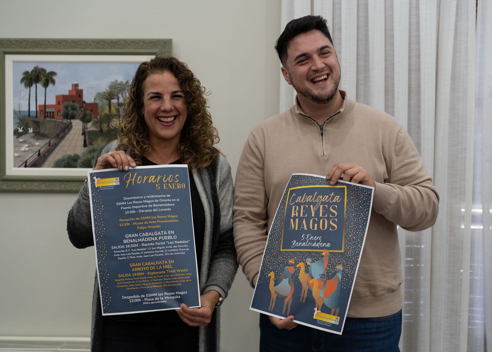 La presentación de la cabalgata de Reyes Magos de Benalmádena.