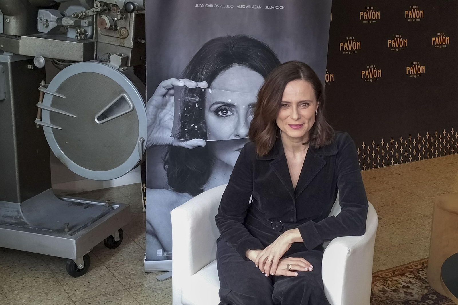 Aitana Sánchez Gijón durante una presentación en el Teatro Pavón este 2024.