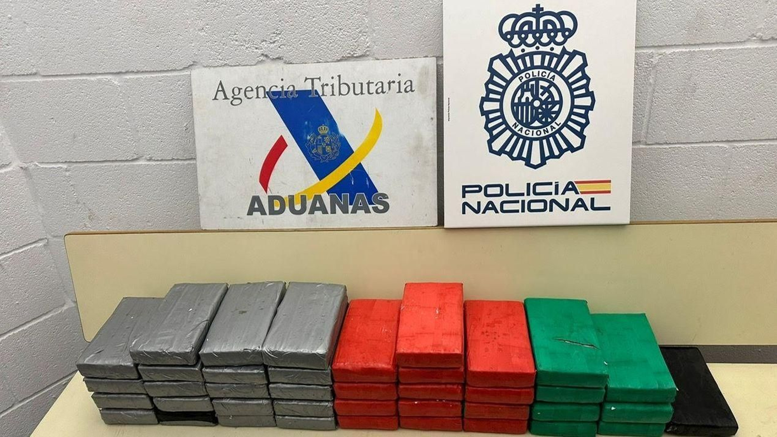 Las pastillas de cocaína incautadas en el Puerto de Algeciras.