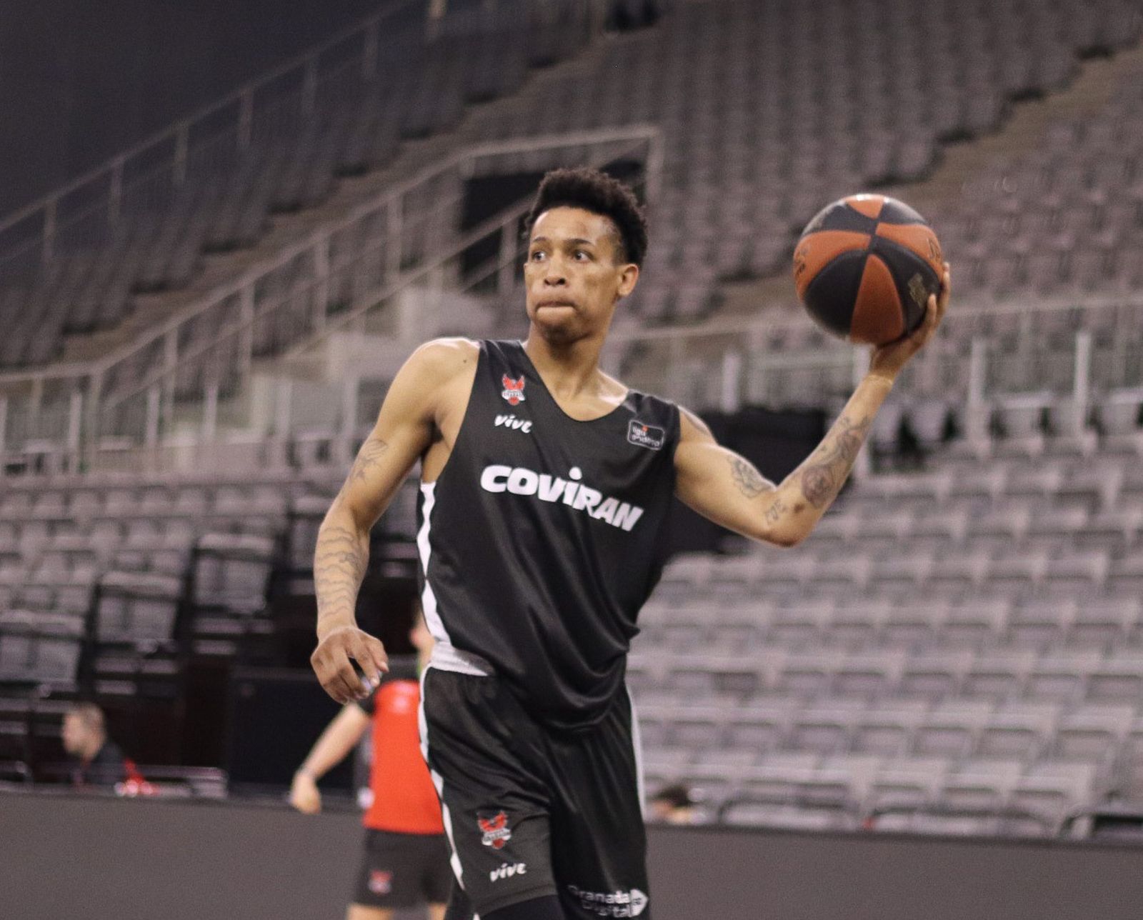 Joe Thomasson, este miércoles entrenando co el Covirán Granada