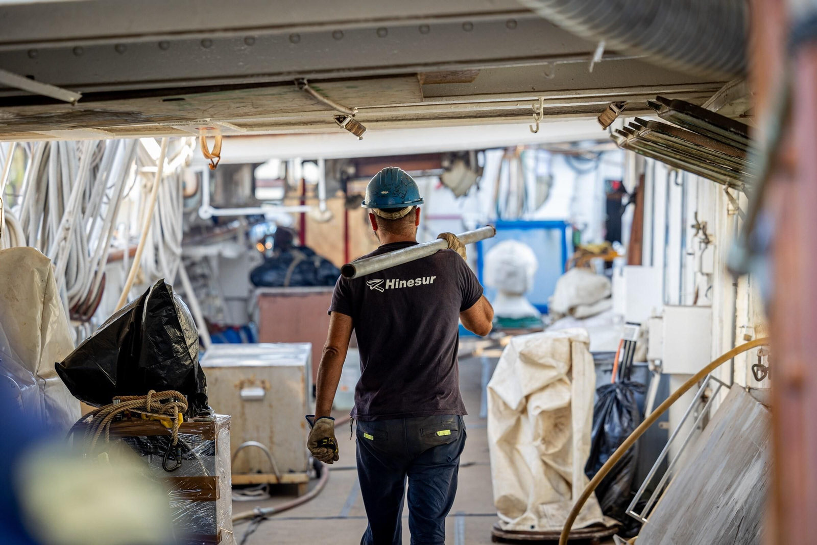 Armada: Las imágenes del 'Juan Sebastián de Elcano' de obras en Navantia San Fernando