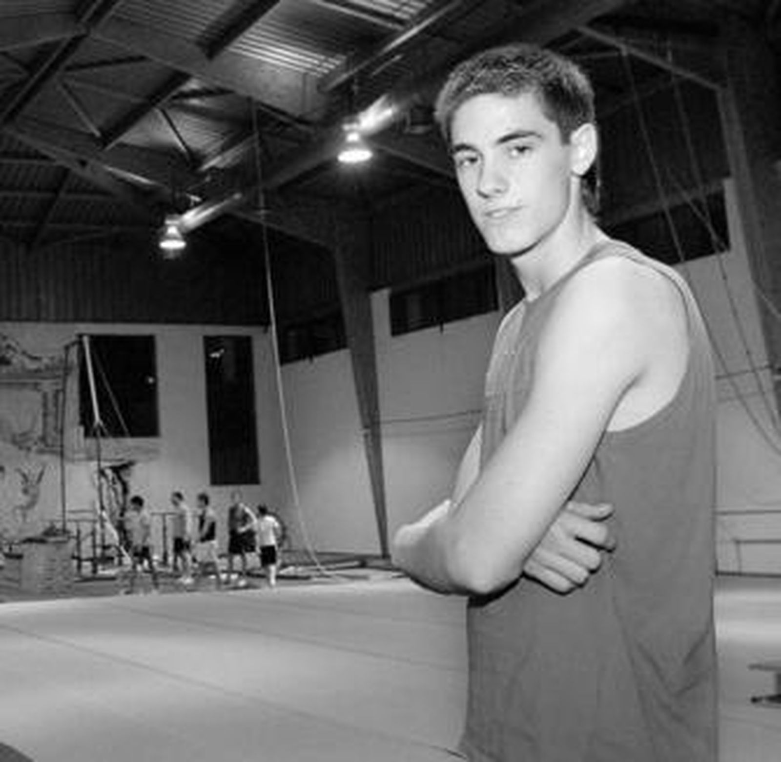 Rafael Hernández, en el pabellón de la Facultad de Ciencias de Educación Física y del Deporte.
