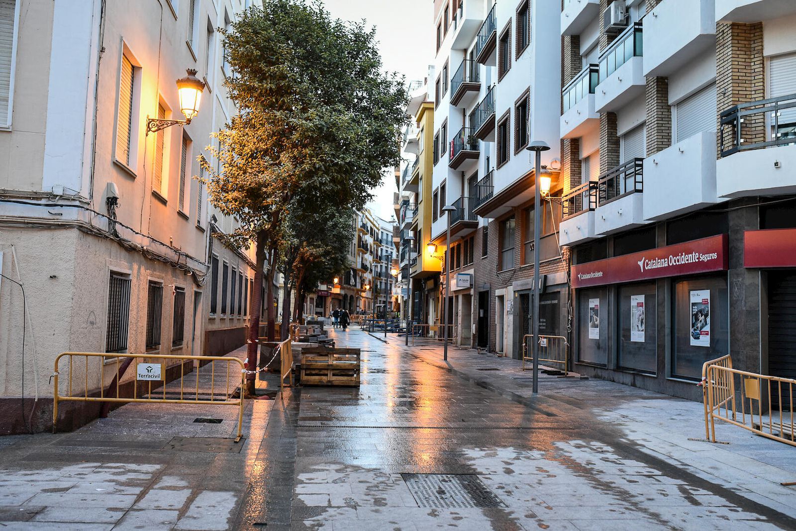 Las obras de la calle Palos y su entorno se encuentran muy avanzadas.