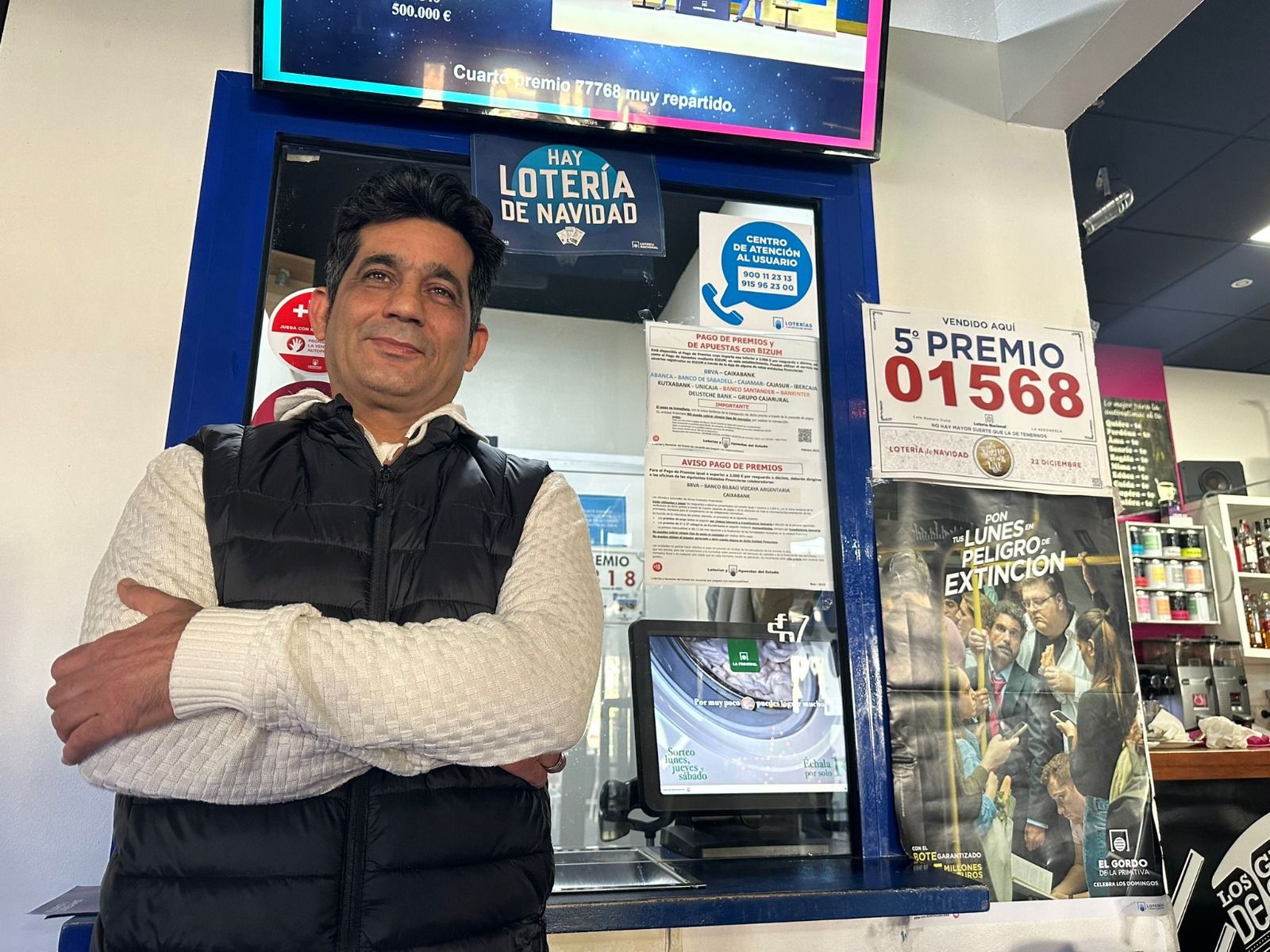 Imágenes de la celebración de los premios de la Lotería de Navidad en Huelva