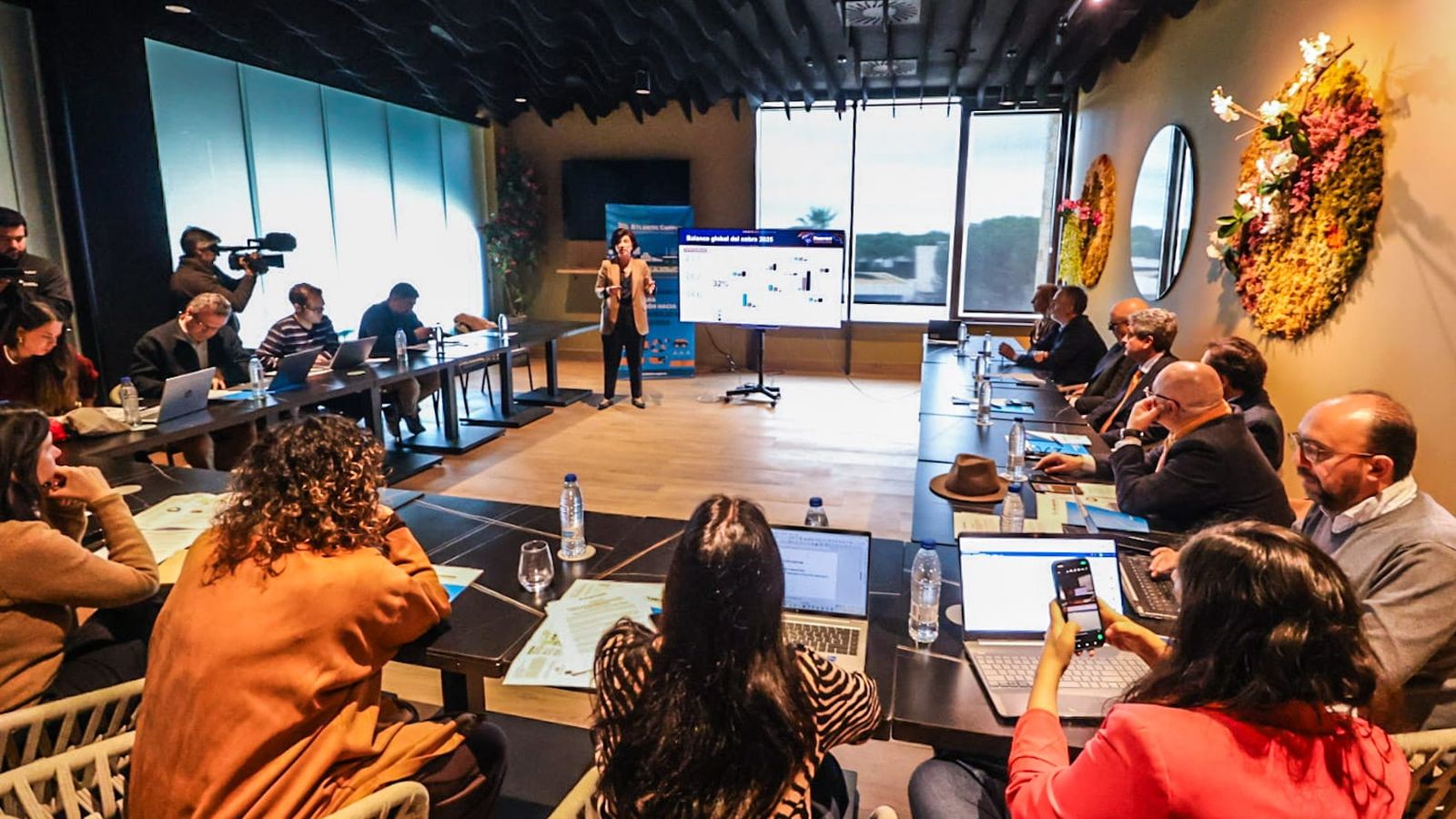 Imagen de la presentación de resultados de Atlantic Copper ante los periodistas.