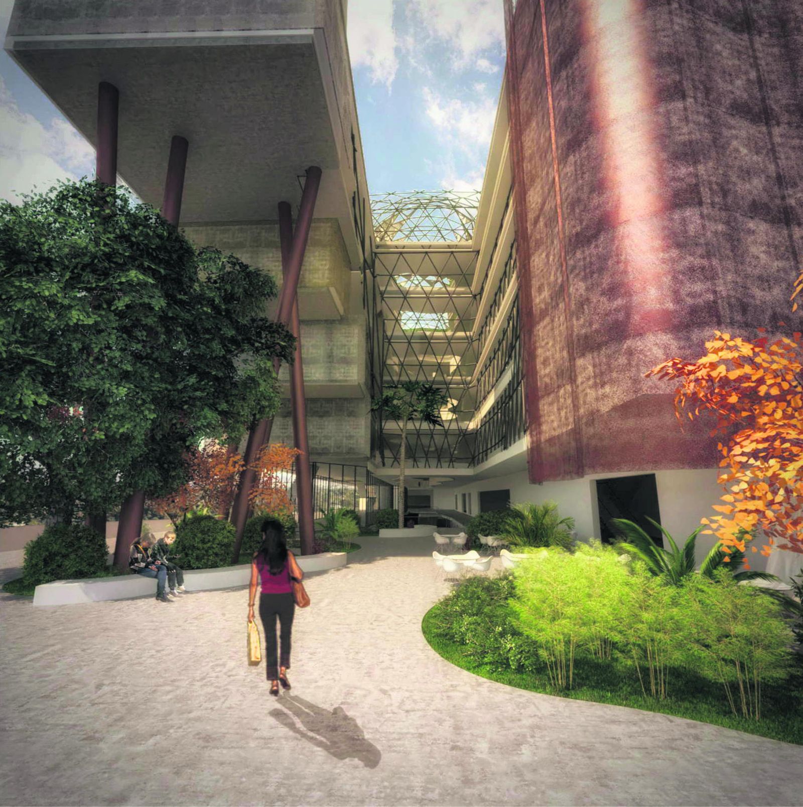 Recreación virtual del interior del futuro edificio