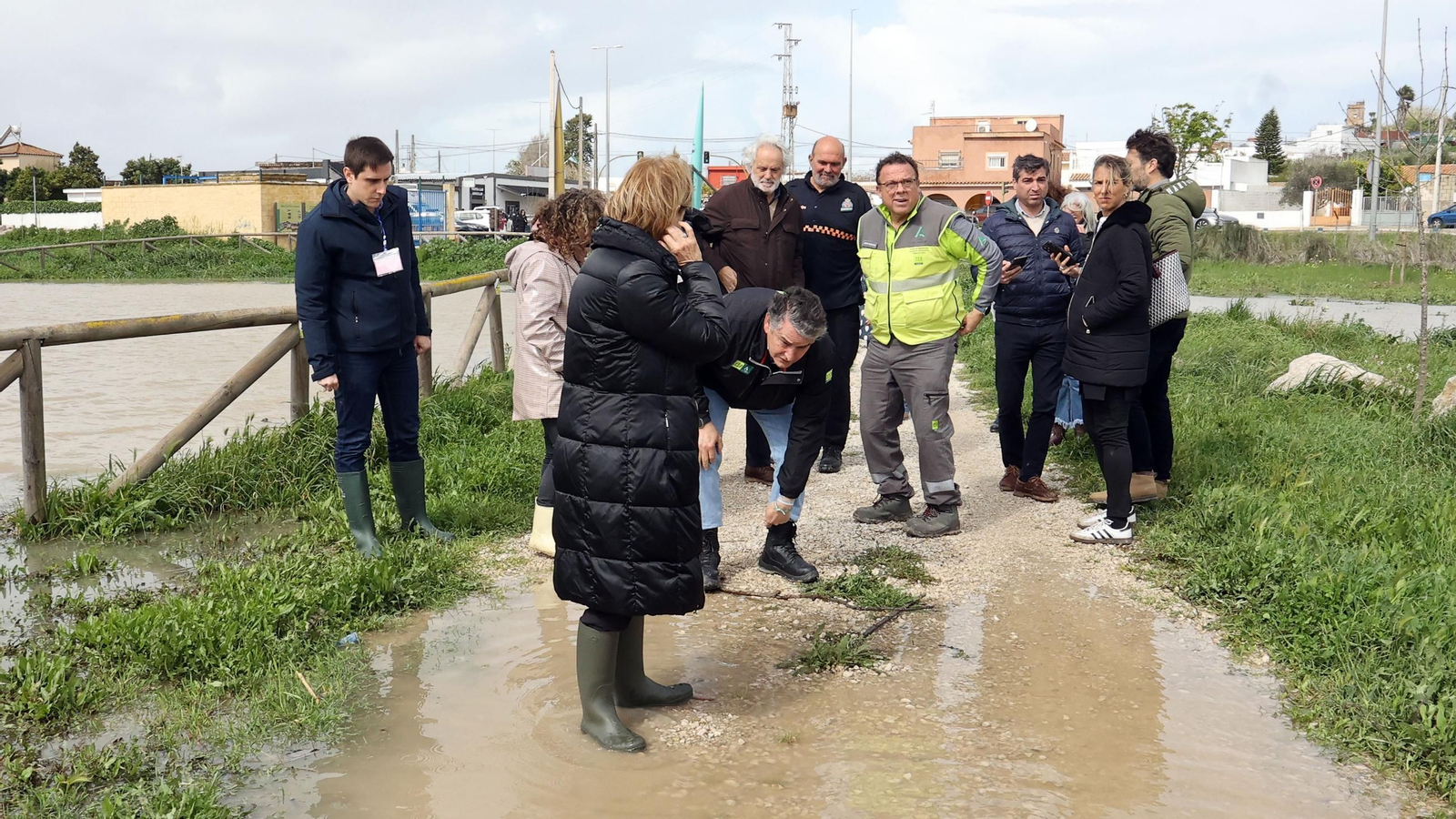 Operativo por el desbordamiento del río Guadalete