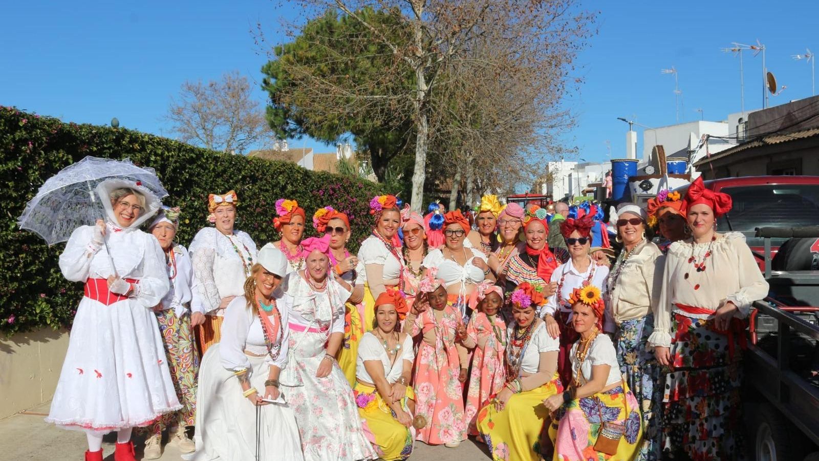 Grupo participante en la Gran Cabalgata del Humor.