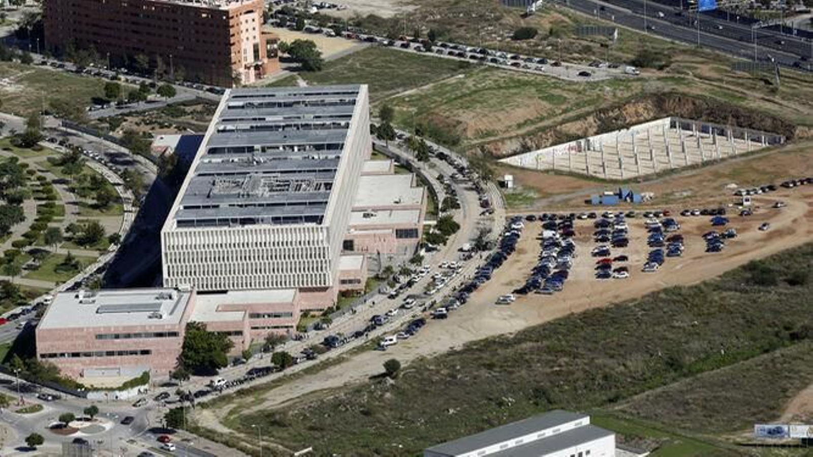 Vista aérea de la Ciudad de la Justicia de Málaga.