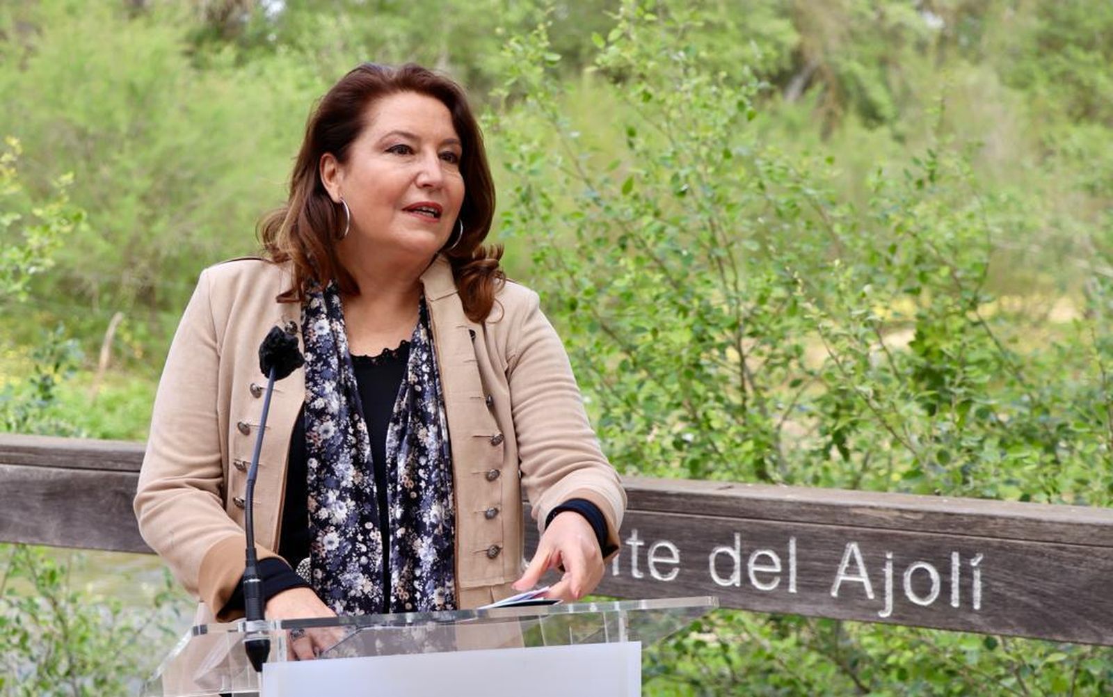 La consejera, Carmen Crespo, durante su intervención.