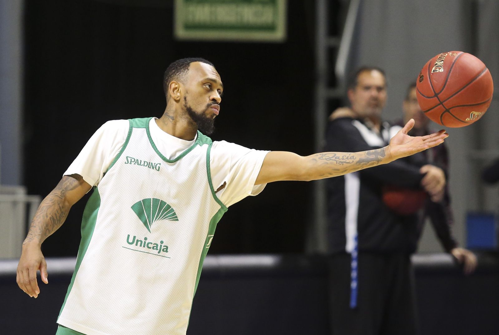 Ryan Boatright, en un entrenamiento del Unicaja.