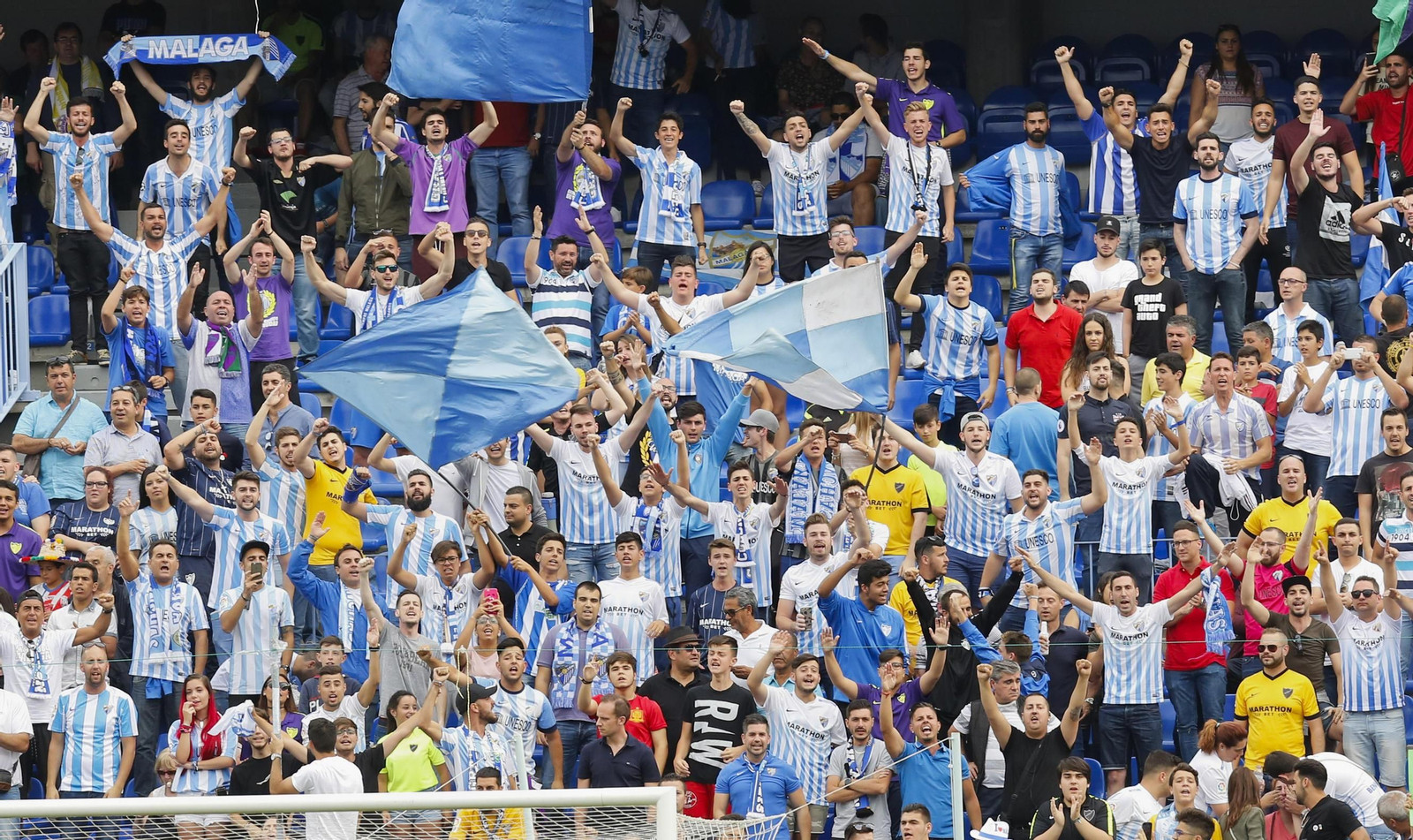 Imagen de la Grada de Animación durante un partido de la temporada pasada.