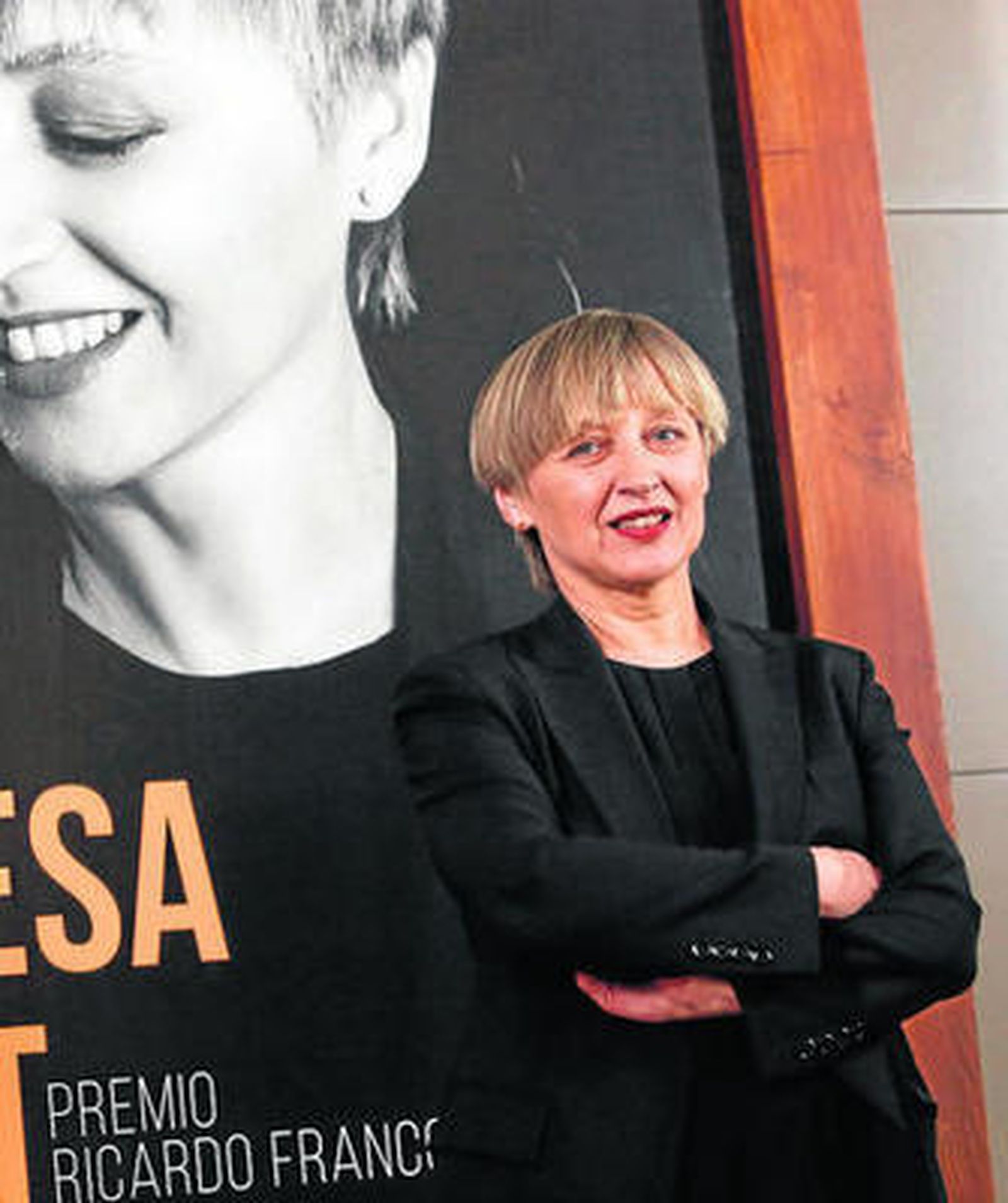 Teresa Font, ayer, en el Teatro Cervantes.