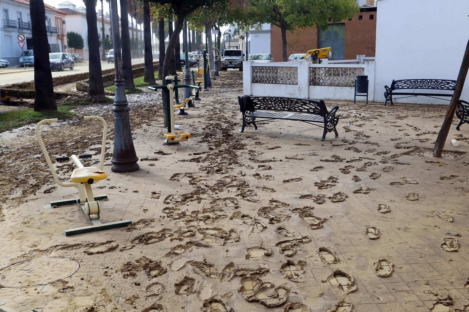 Imágenes de los destrozos provocados por el temporal en Lepe