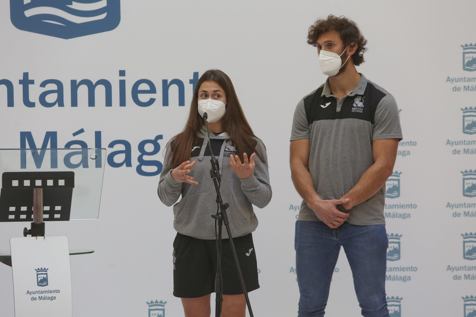 La presentación de las HSBC World Rugby Sevens Series en Málaga, en fotos