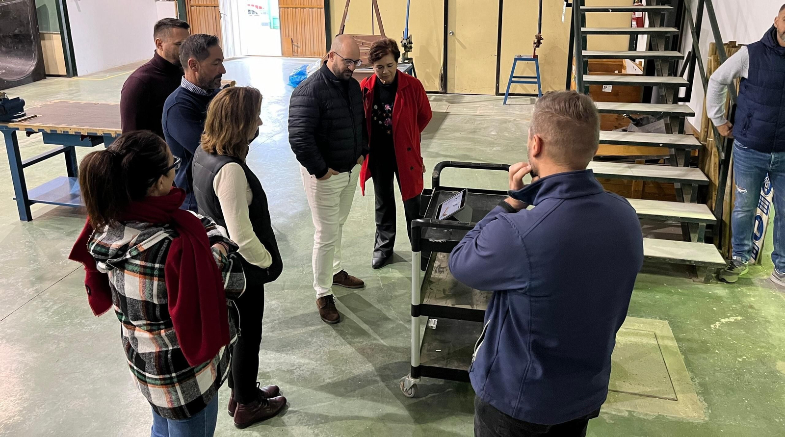 Una imagen de la visita al Centro de Formación Aeroespacial.