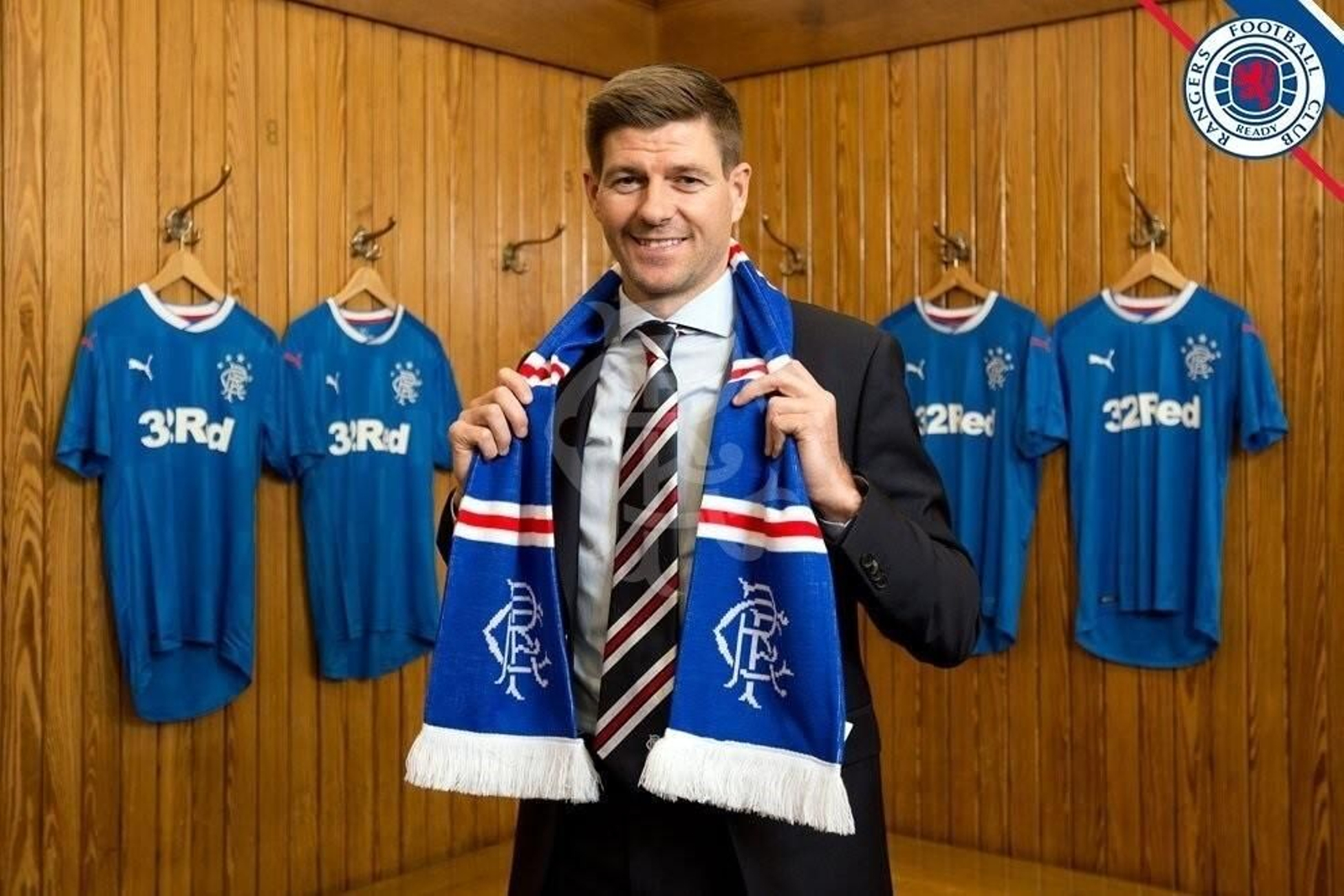 Gerrard, durante su presentación como técnico del Rangers, antes de su marcha al Aston Villa.