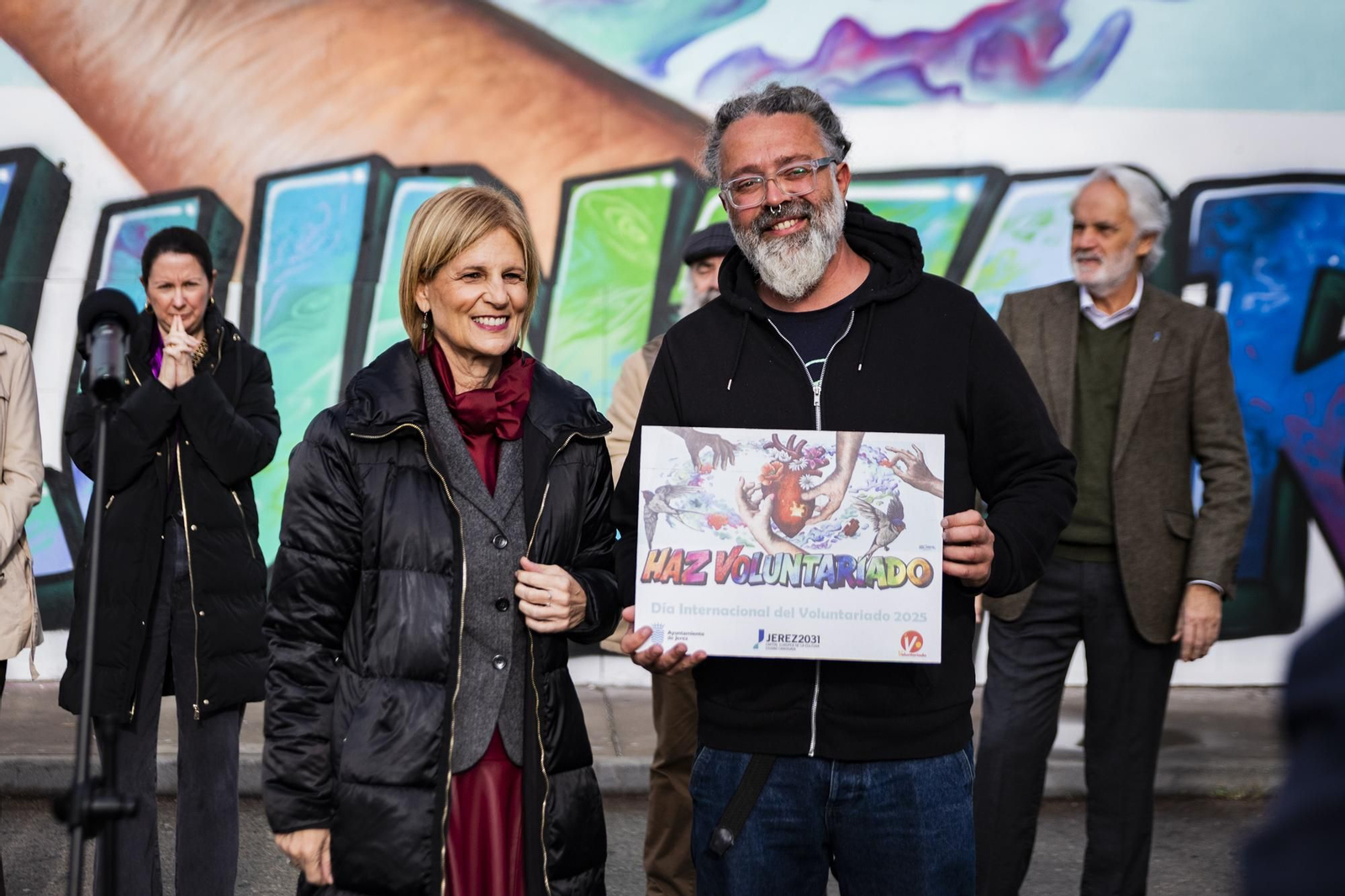 Inauguración del mural del Voluntariado en Jerez