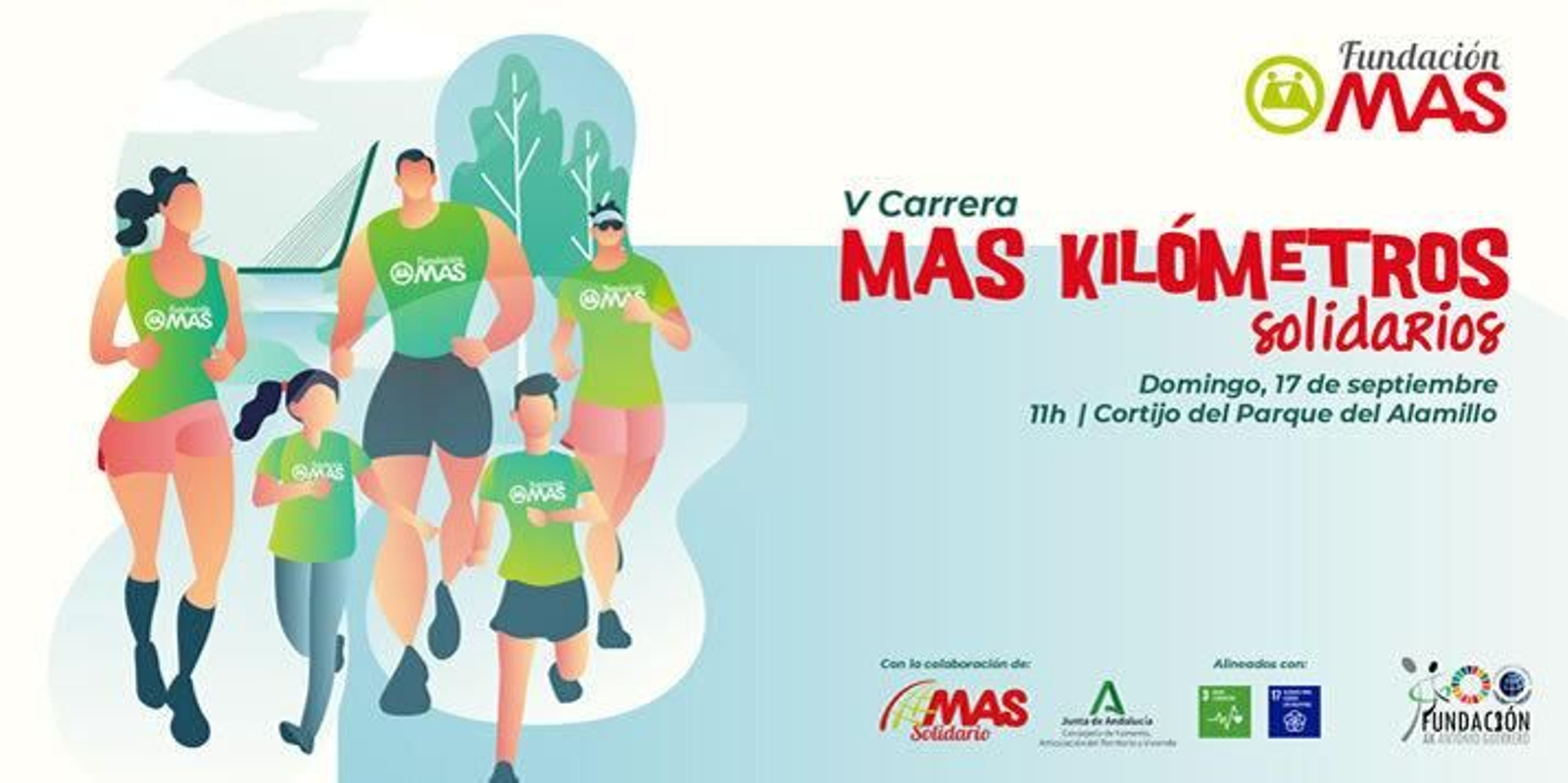 Carrera y fiesta solidarias por la discapacidad en el Parque del Alamillo