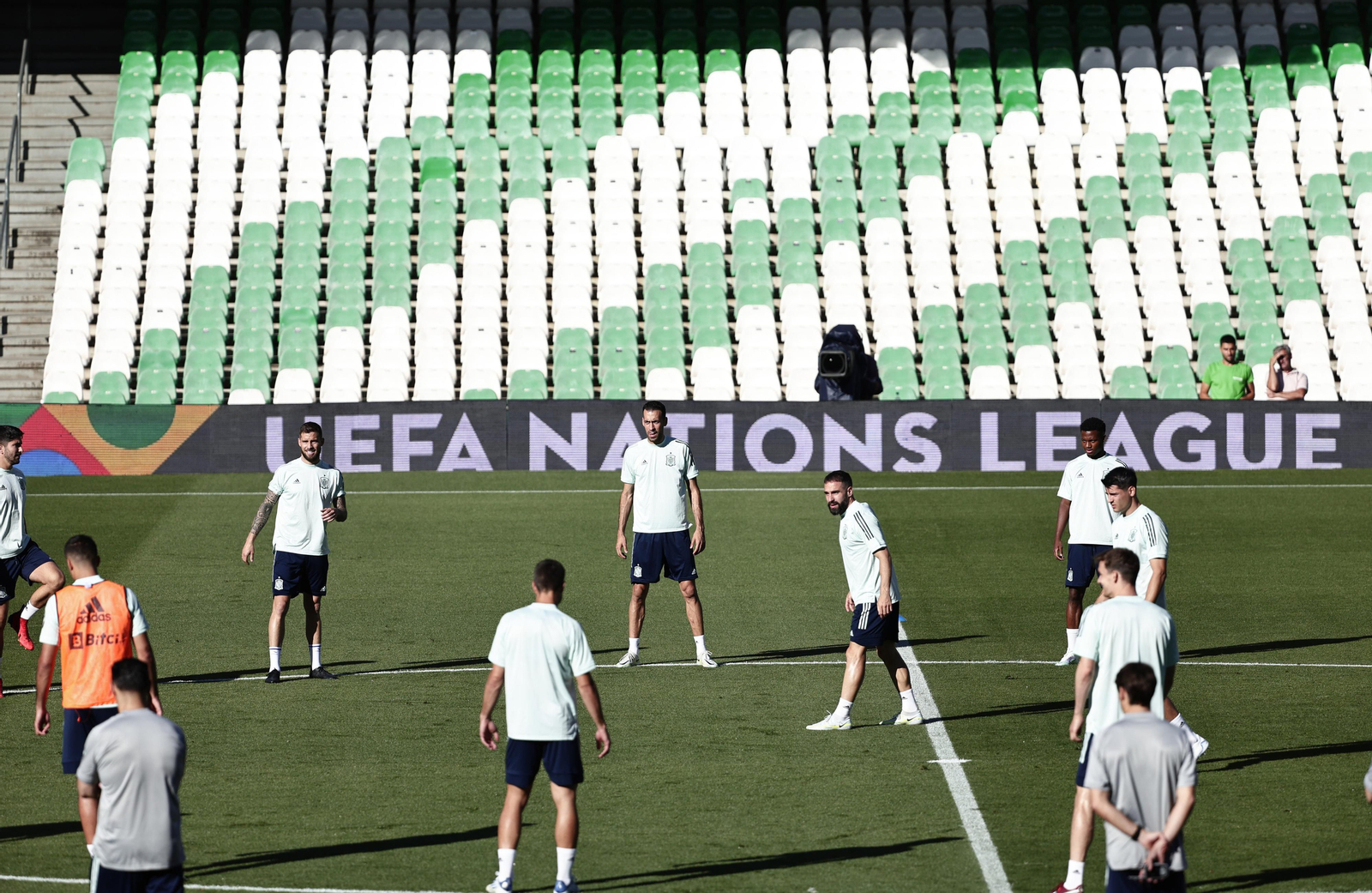 Las imágenes de la selección española en Sevilla