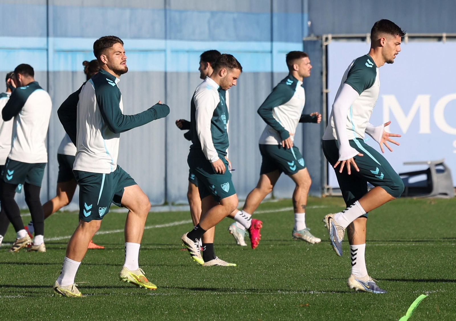 Entrenamiento del Málaga CF.