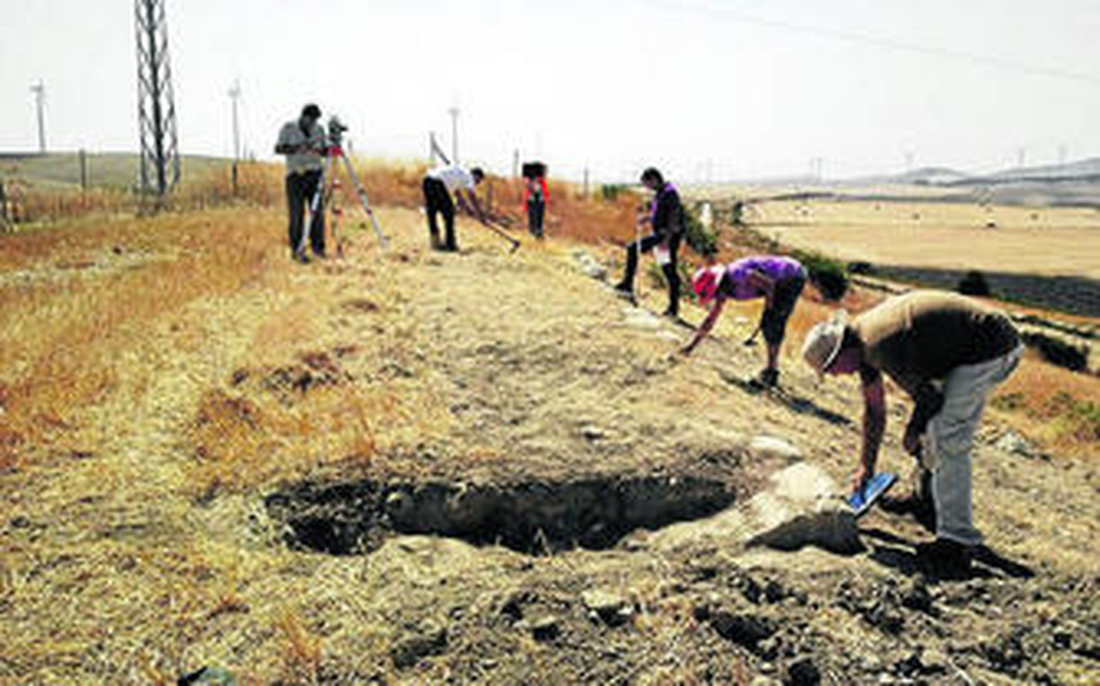 Nuevas galerías del acueducto, con derivaciones a pequeños asentamientos, descubiertas en la finca Las Piletas.
