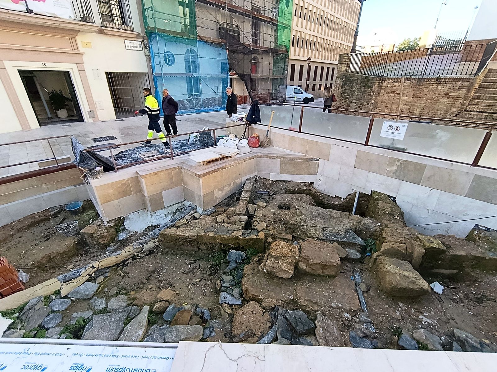 Fotografías de las obras de la puesta en valor de los restos arqueológicos de San Pedro