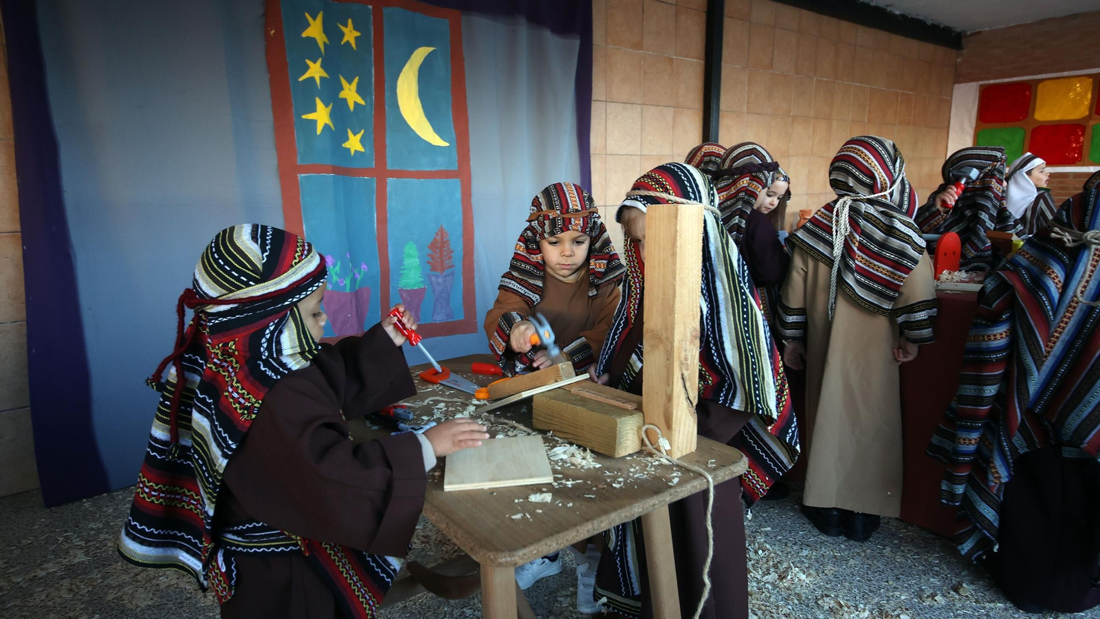 Belén viviente en el Colegio San José Fundación Xafer de Jerez