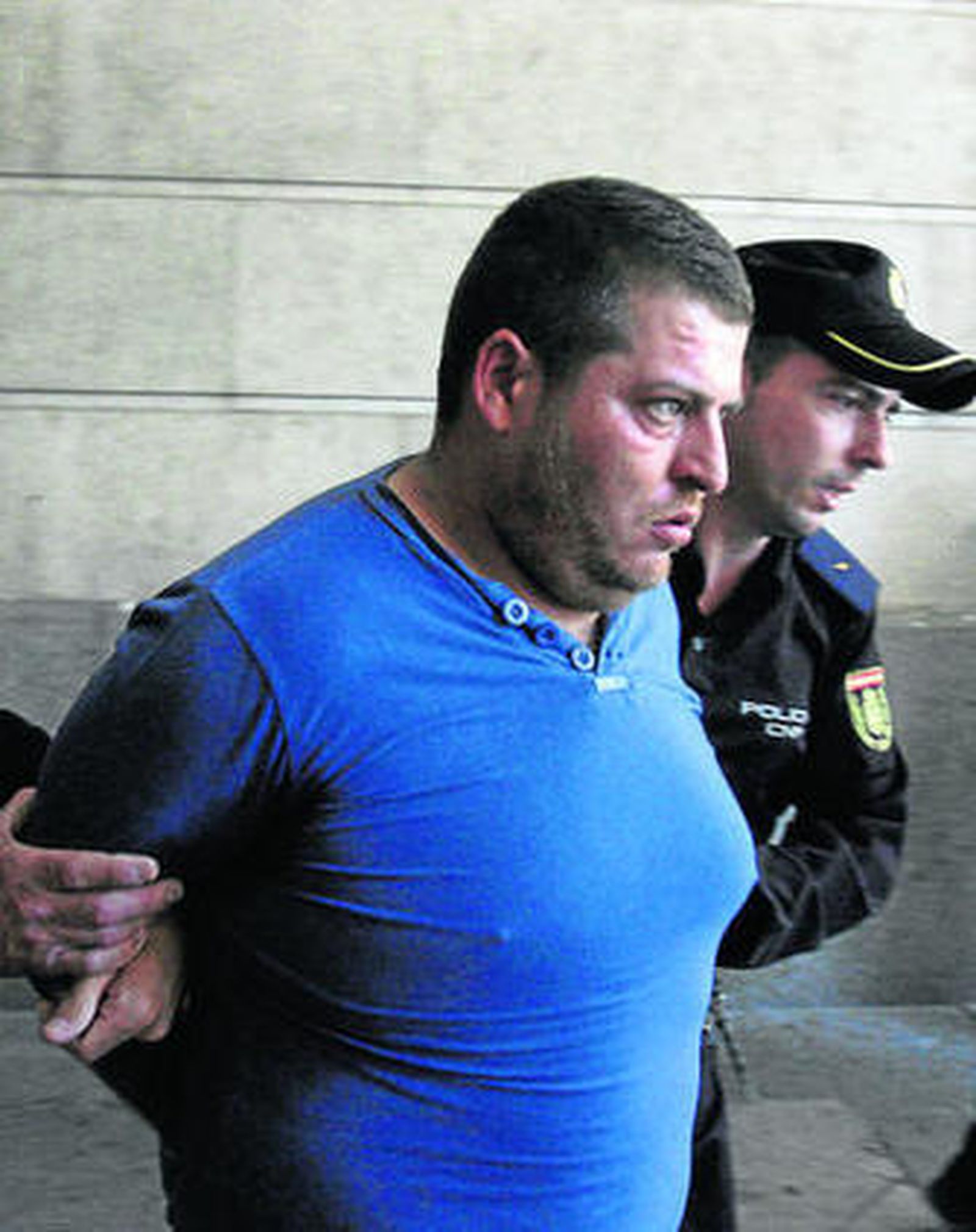 El acusado, Óscar Riquelme, en los juzgados.