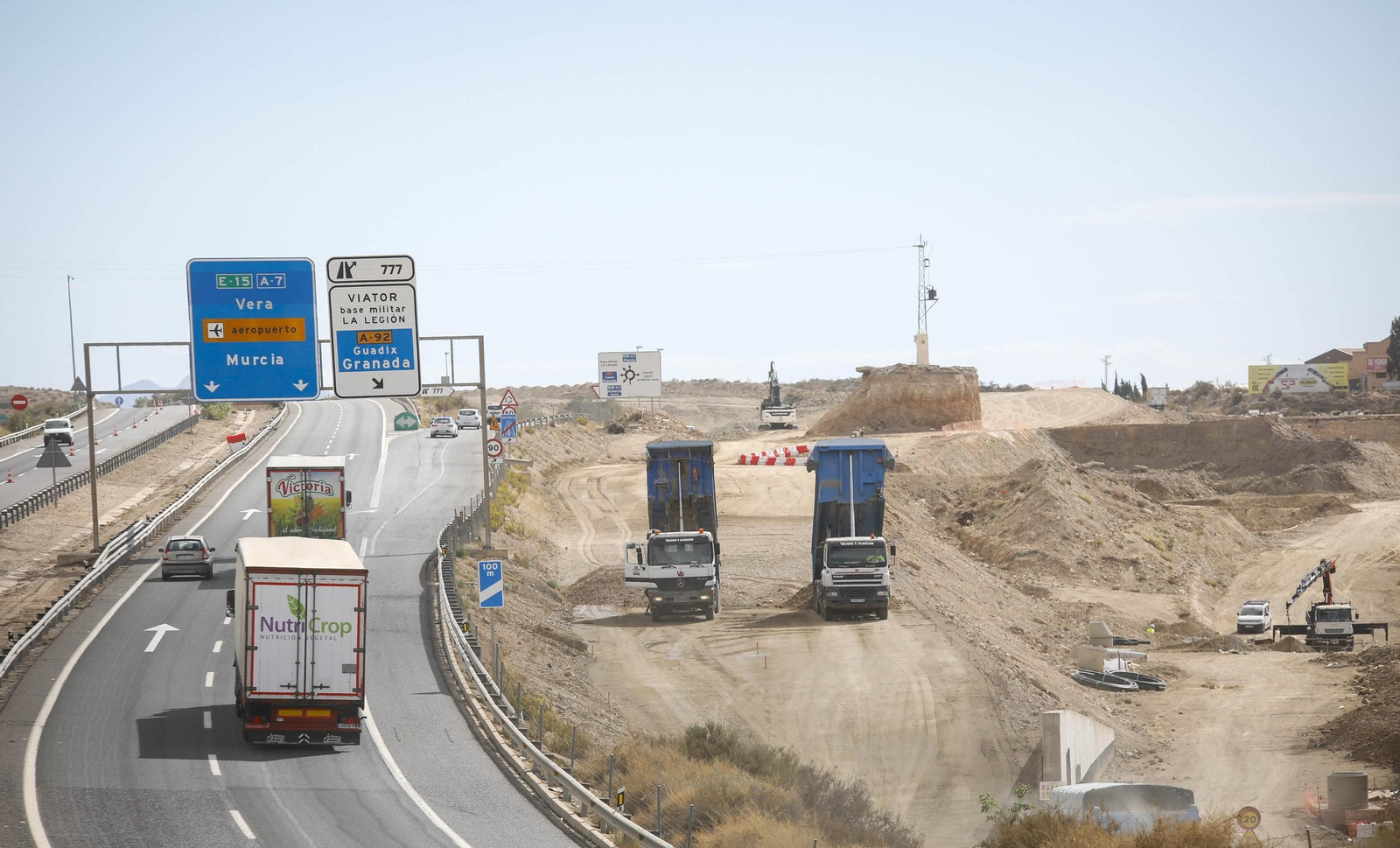 Las imágenes de las obras para la conexión entre la A7 y la A-92 en Viator