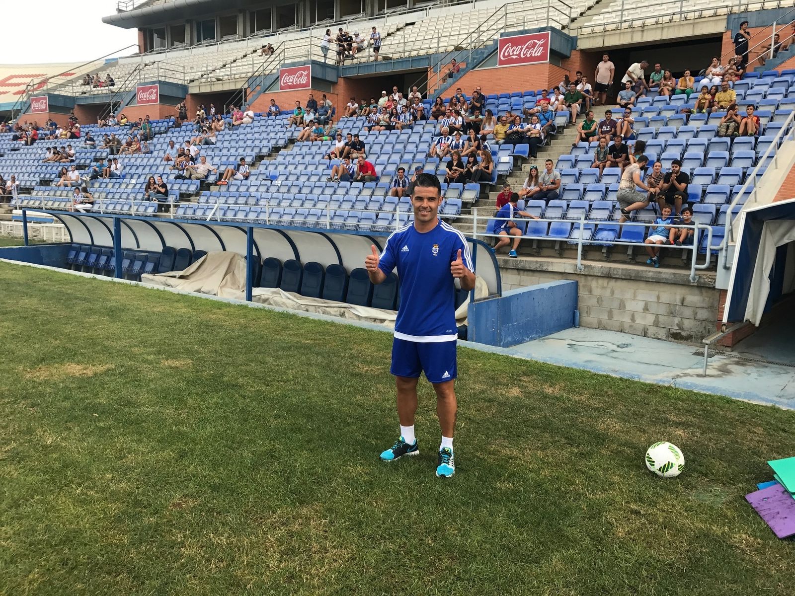 José Manuel Casado, ayer en el Nuevo Colombino.