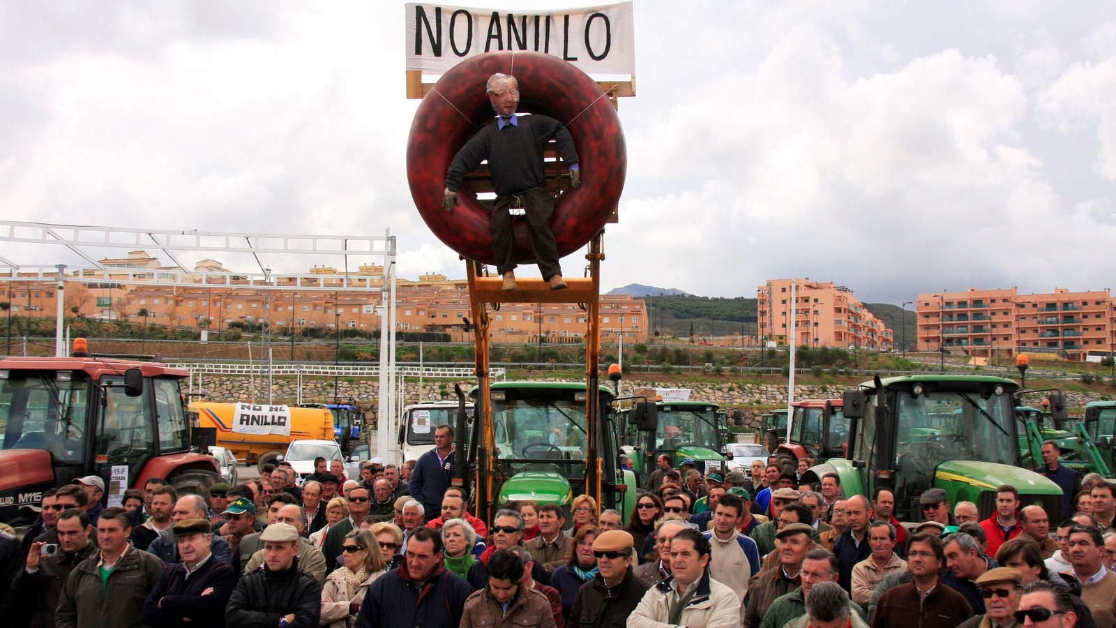 Manifestaciones contra el anillo ferroviario en Antequera en el año 2011