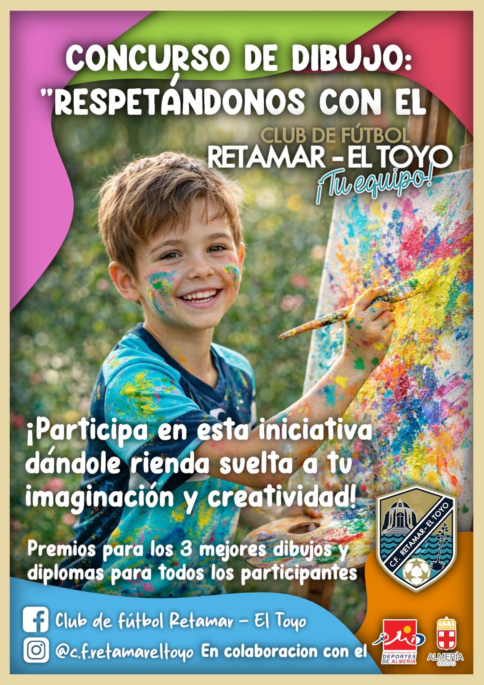 Cartel del concurso de dibujo organizado por el club de la barriada almeriense.