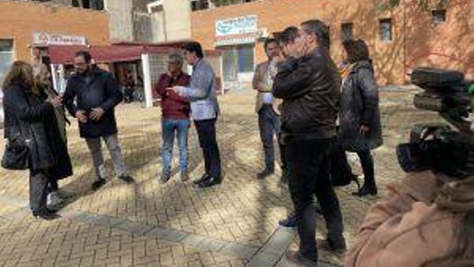 Enrique Gavino en la reunión con el SATSE de Huelva.