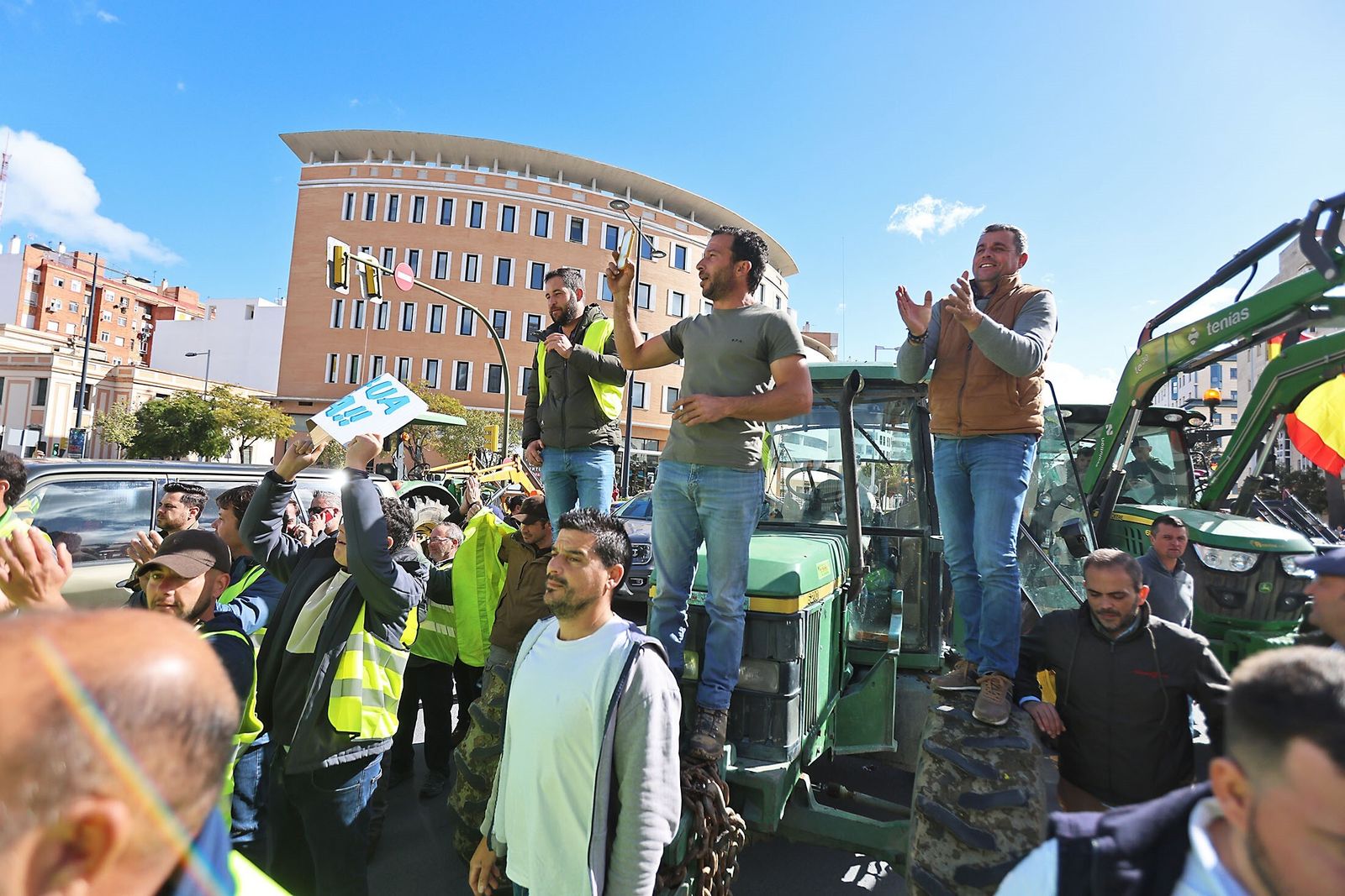 Protesta de los agricultores en Huelva el pasado 10 de febrero