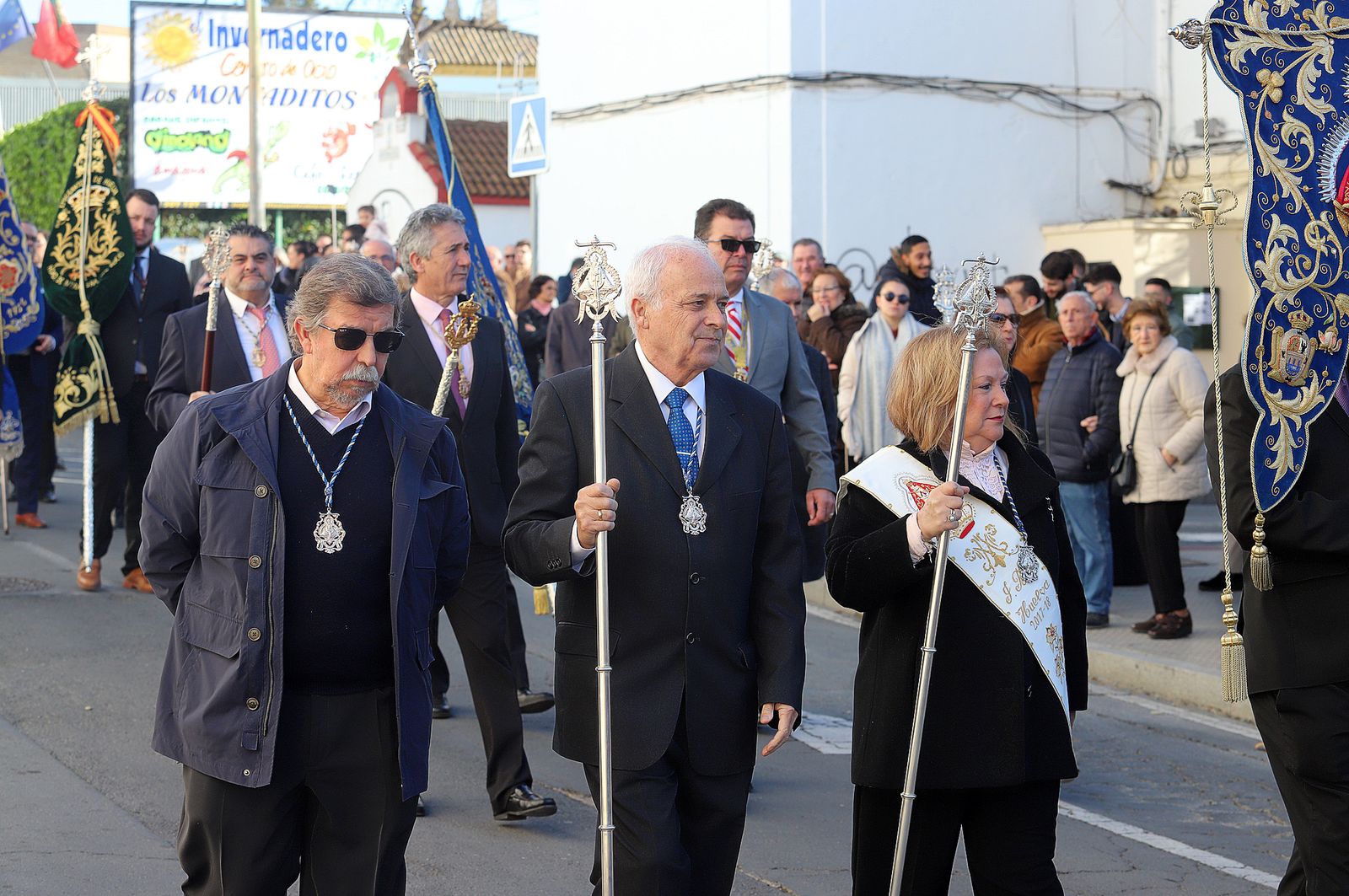 Imágenes del ambiente en la procesión de San Sebastián