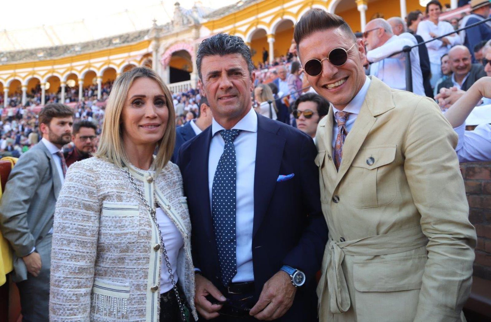 Cristina Sánchez, Alejandro Da Silva y Joaquín.