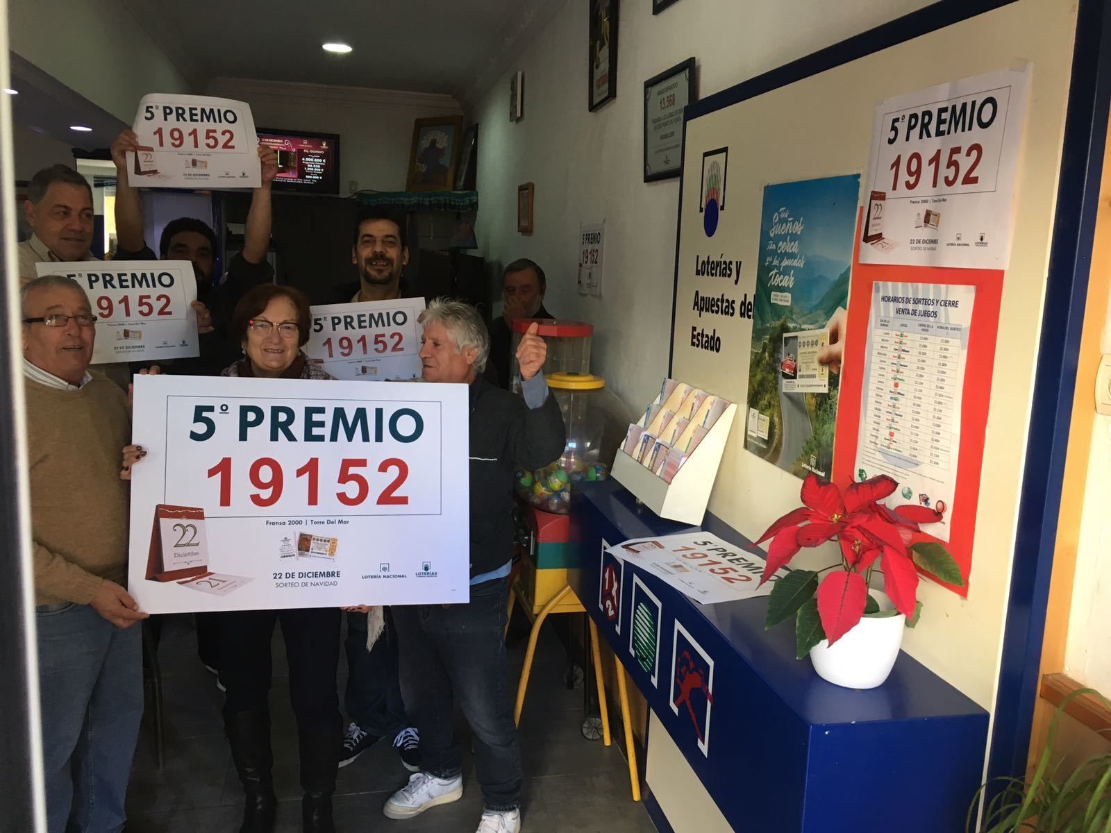 Los premiados en la Lotería de Navidad en Málaga