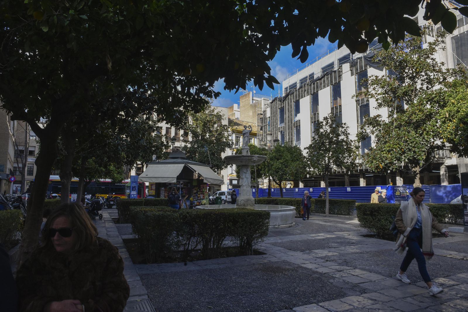 Estado actual de la plaza de la Magdalena, que será semipeatonal antes de que termine 2020.