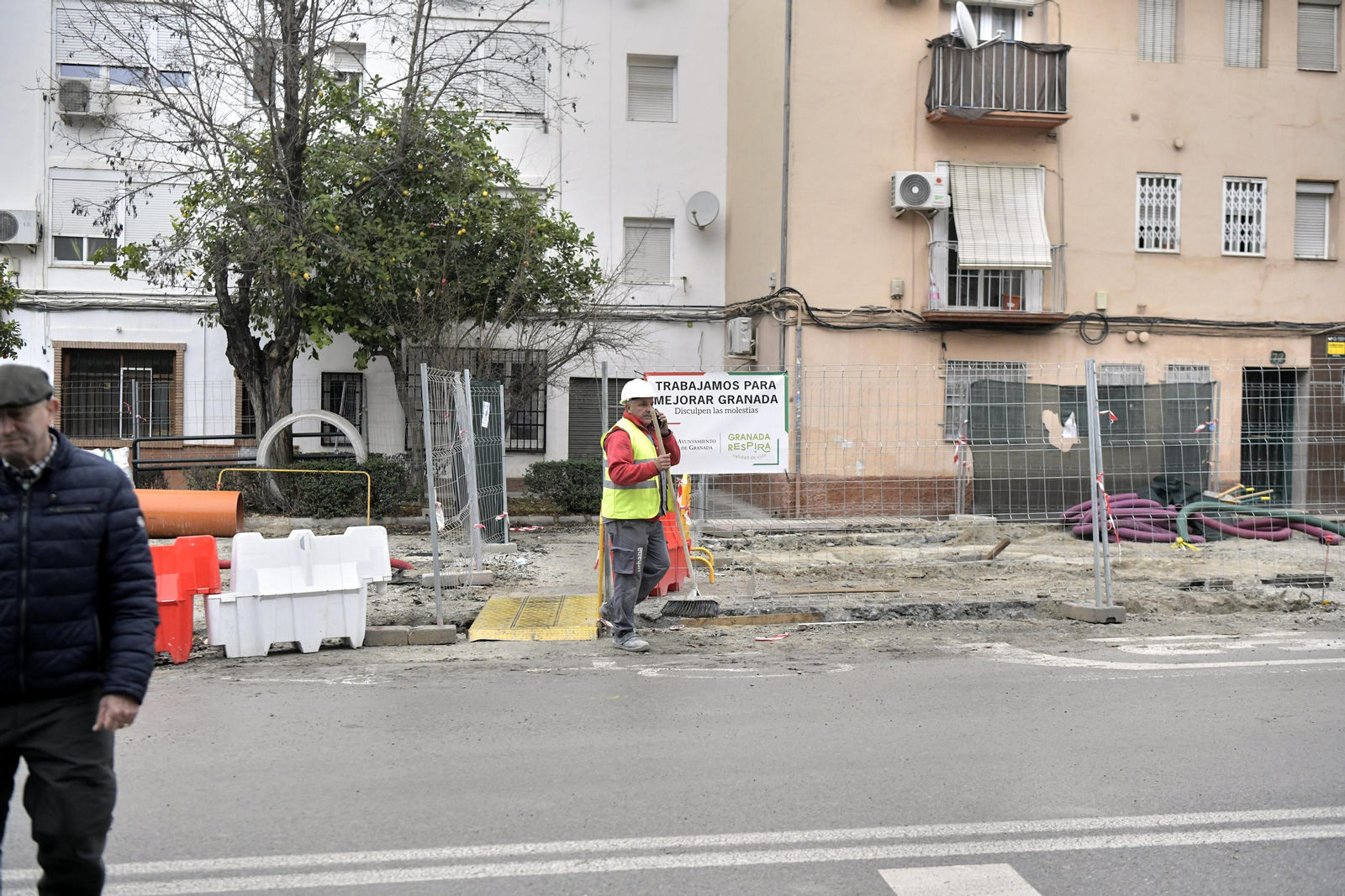 Las obras de la carretera antigua de Málaga Las obras de la carretera antigua de Málaga