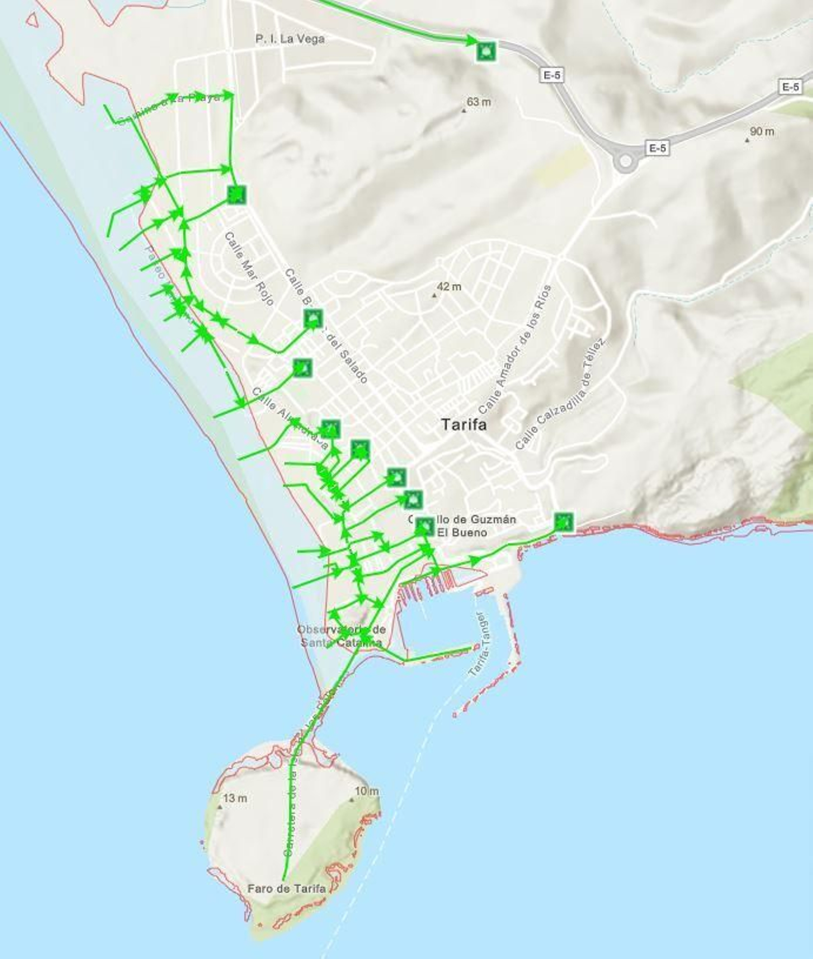 Puntos de encuentro en Tarifa.