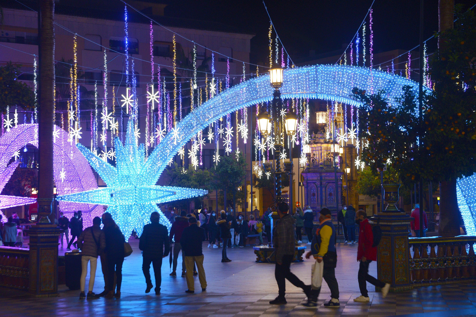 Fotos del alhumbrado navideño de Algeciras