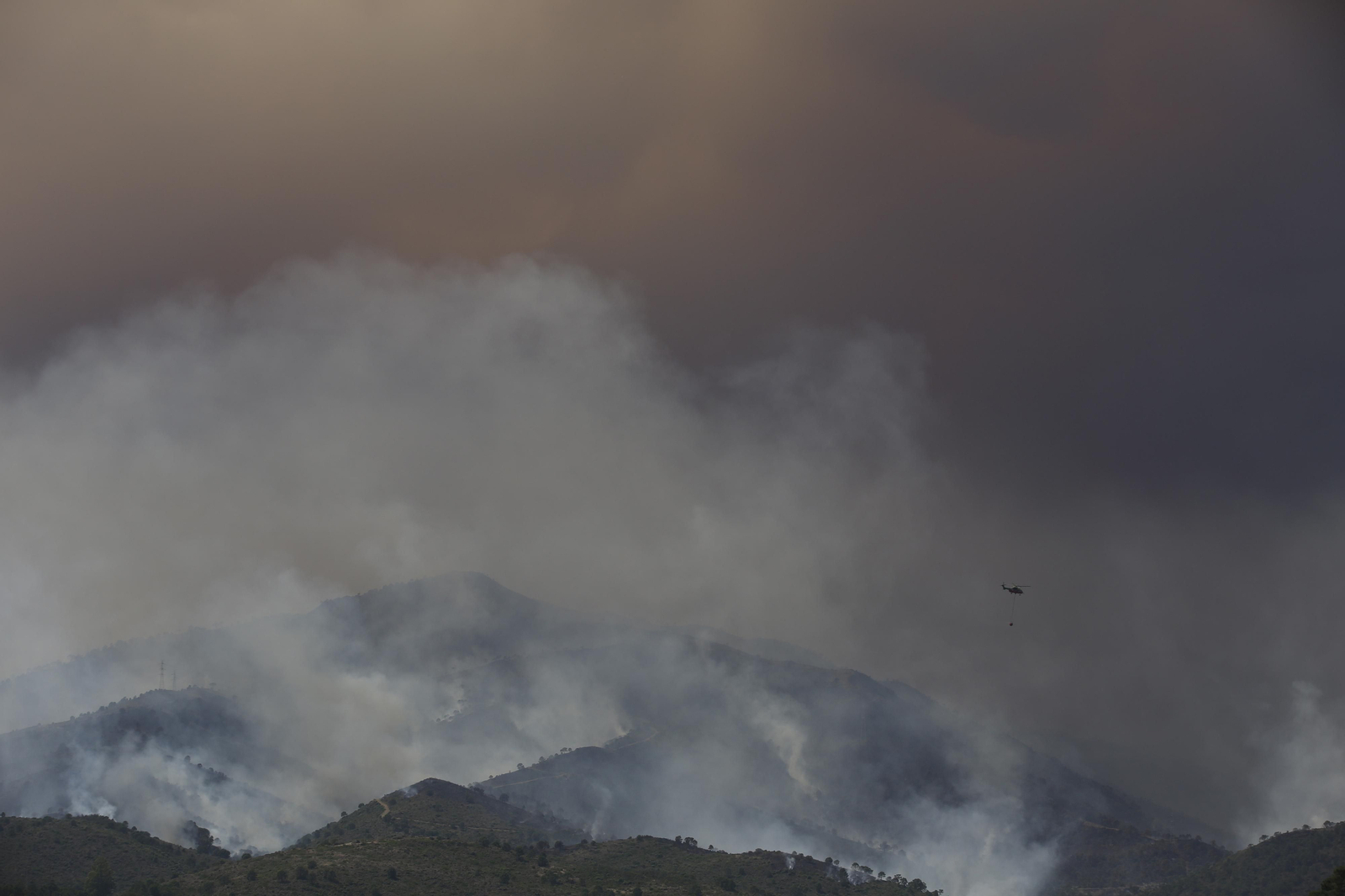Las fotos de la evolución del incendio de Sierra Bermeja