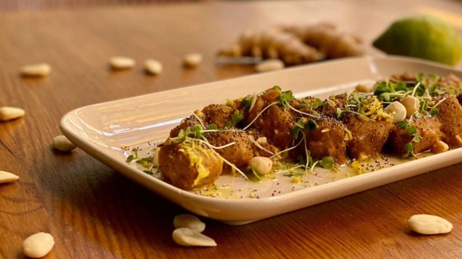 Gnocchi de boniato asado.