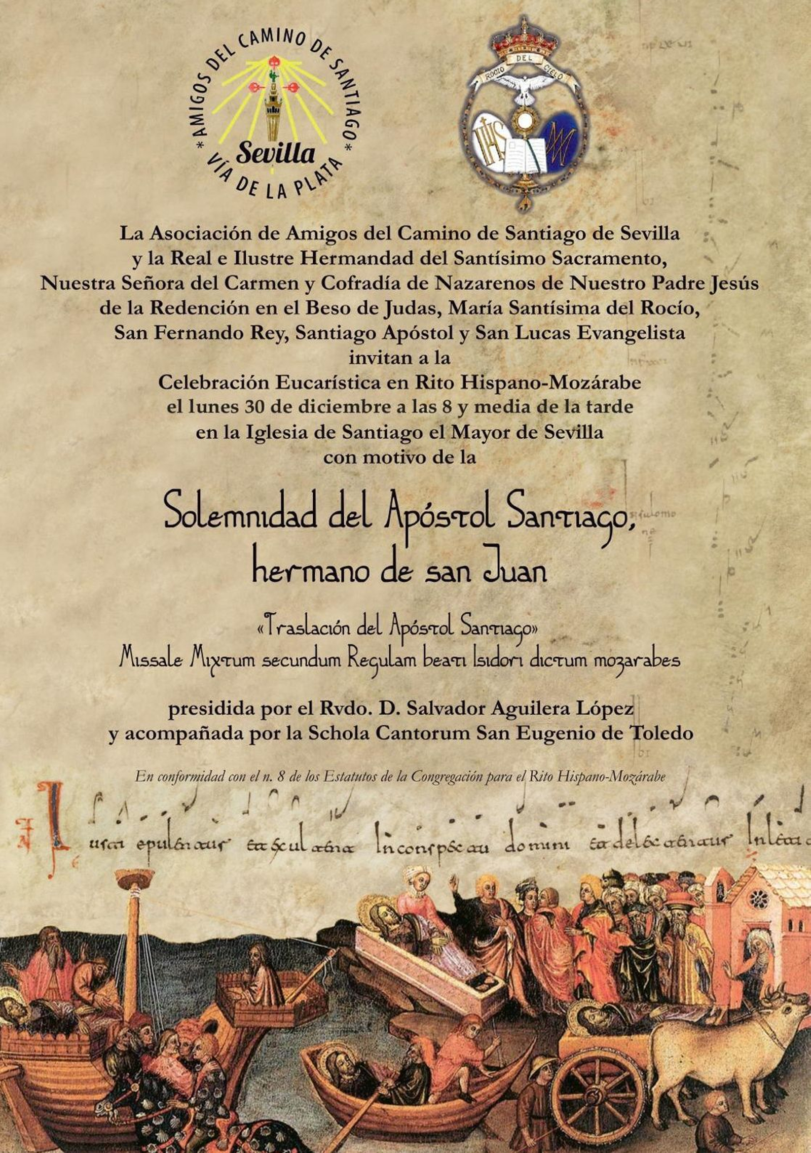 Convocatoria de la misa hispano-mozárabe el próximo 30 de diciembre.